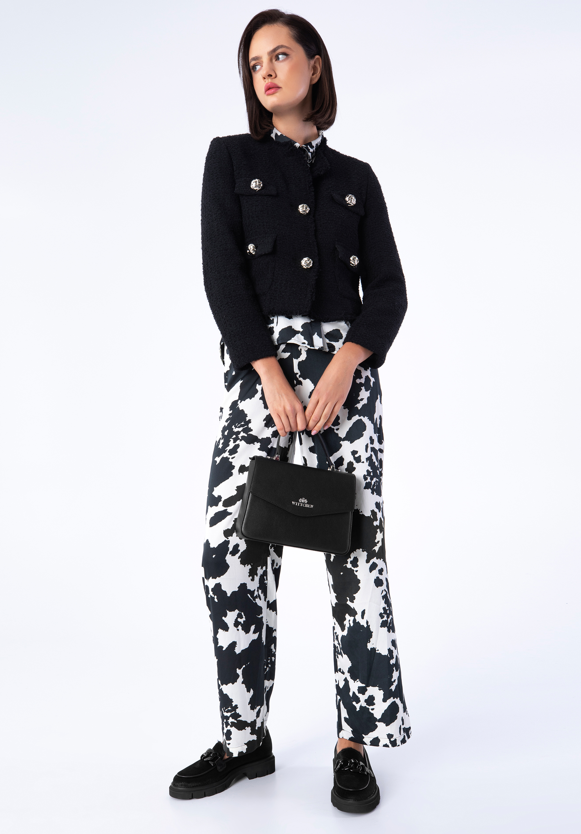 Torebka kuferek skórzana mała