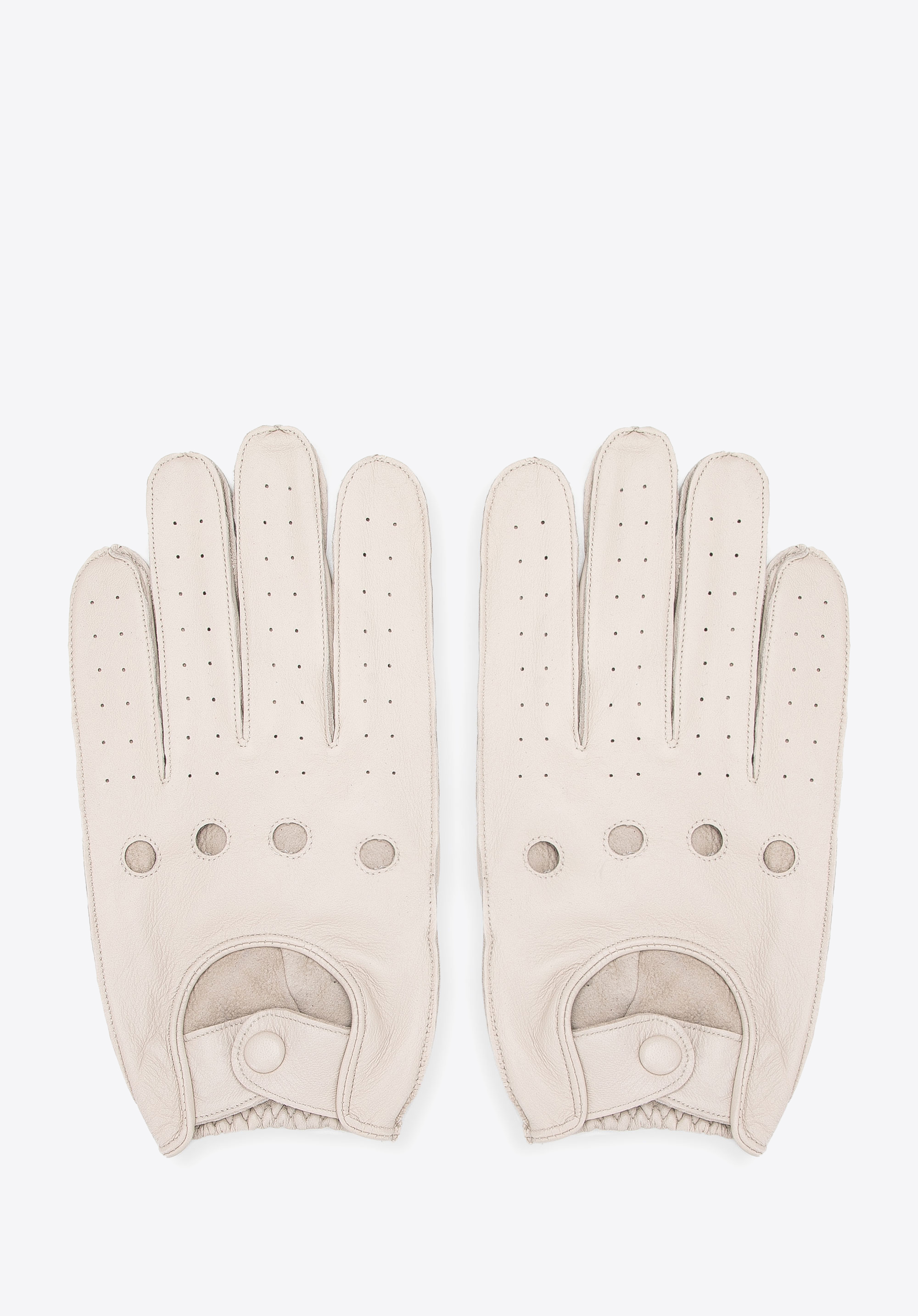 Męskie rękawiczki skórzane samochodowe