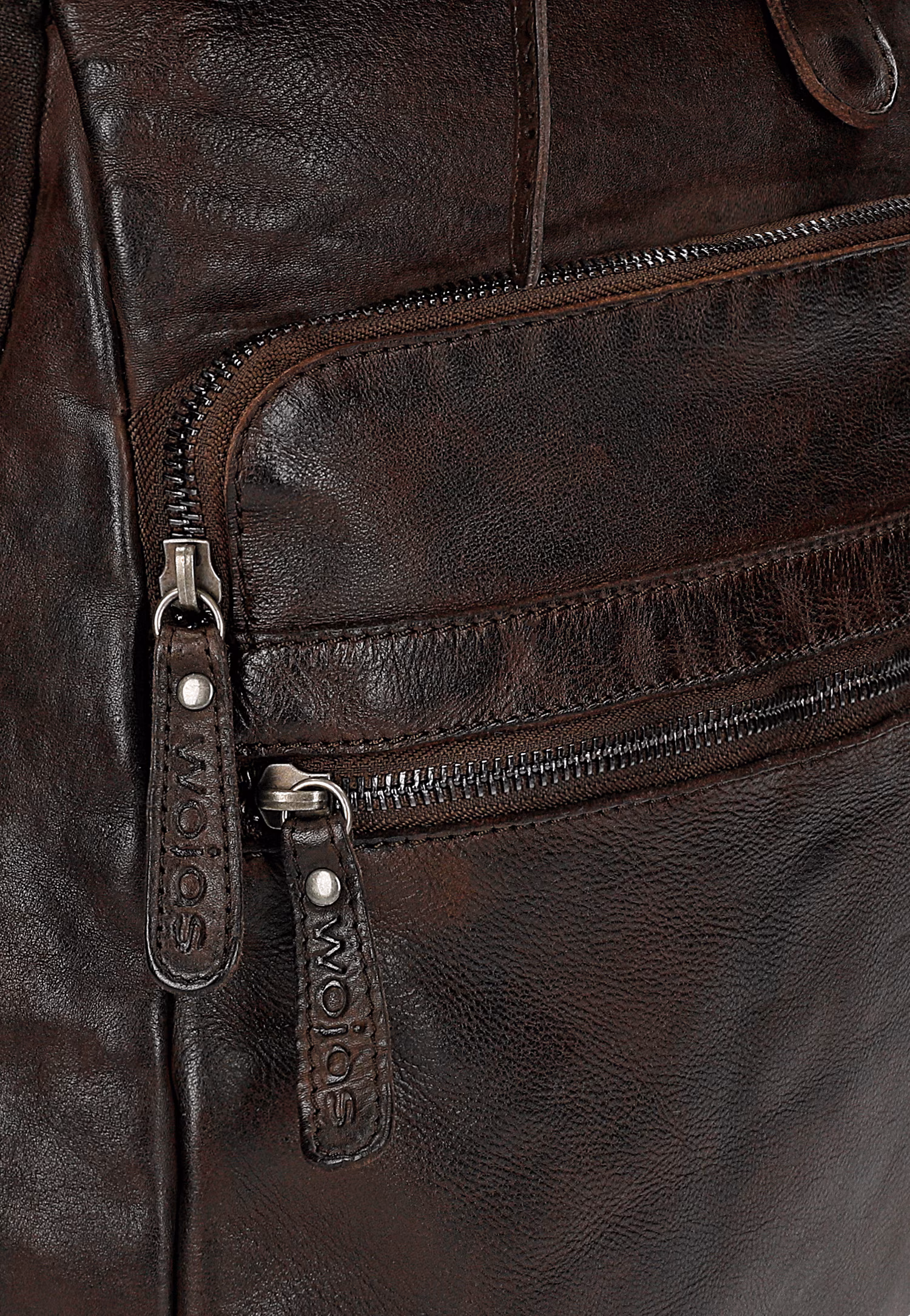 Ciemnobrązowy miejski plecak męski