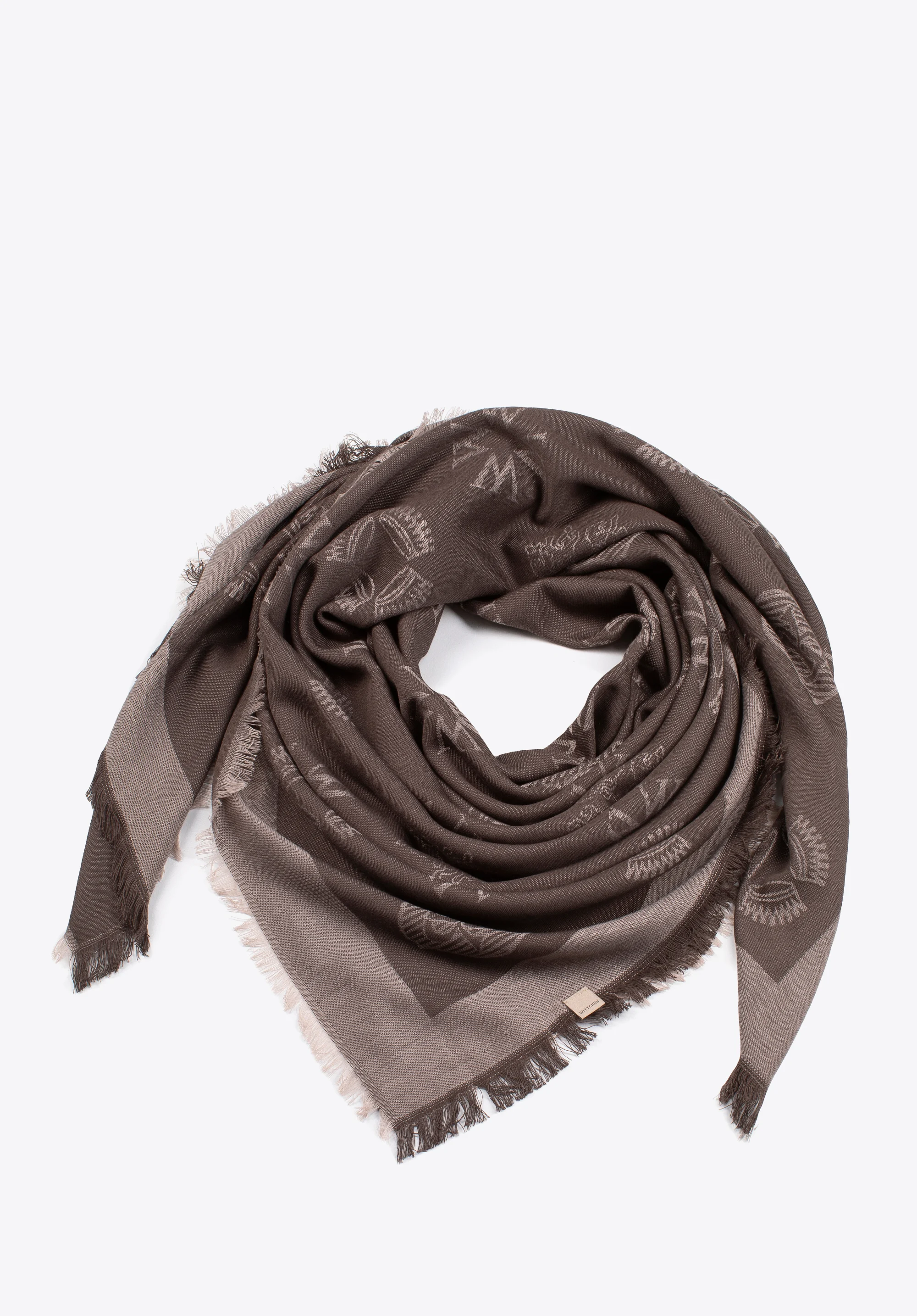 Damski szal z bambusem tkany w monogram