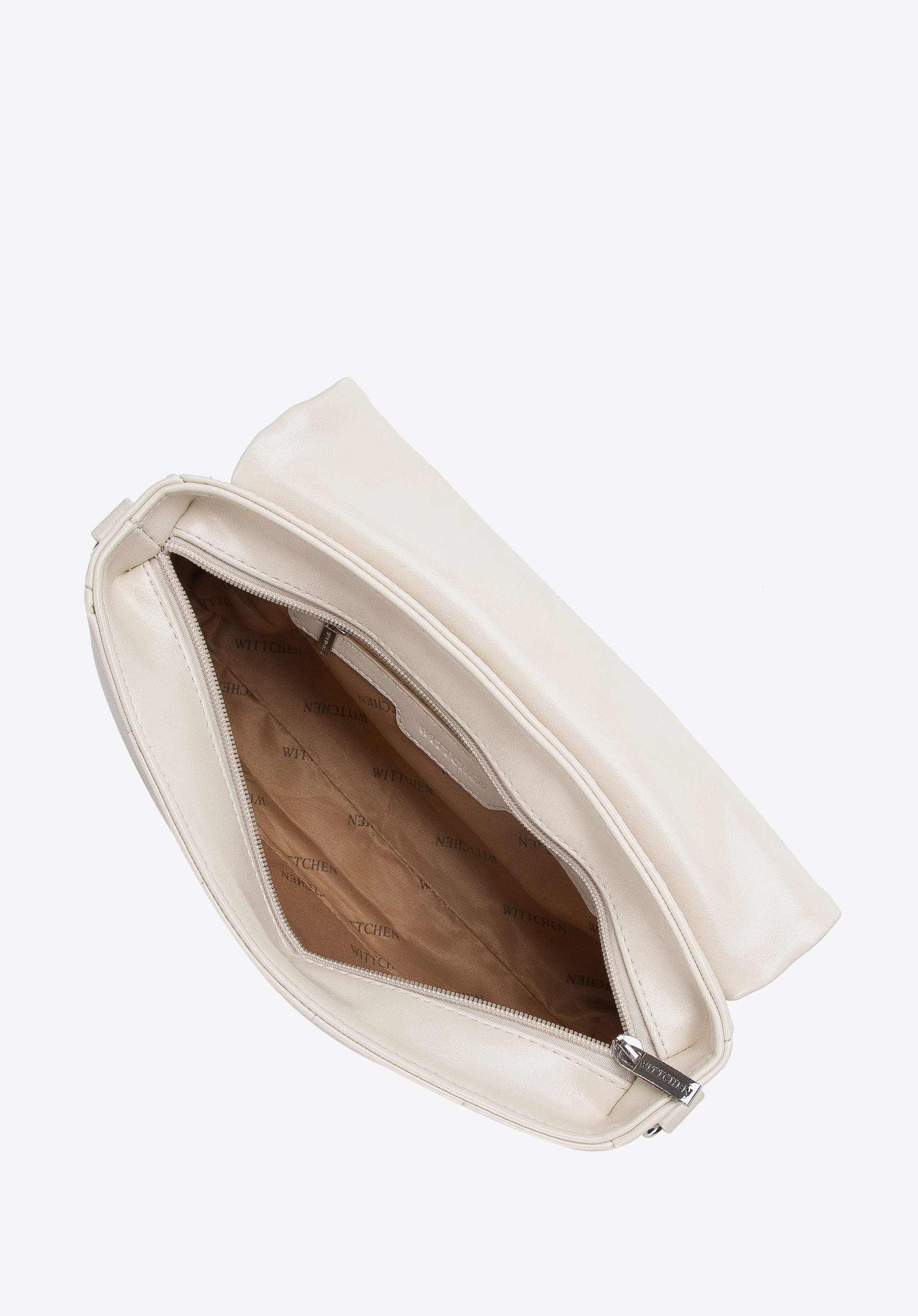 Damska torebka z błyszczącej pikowanej ekoskóry