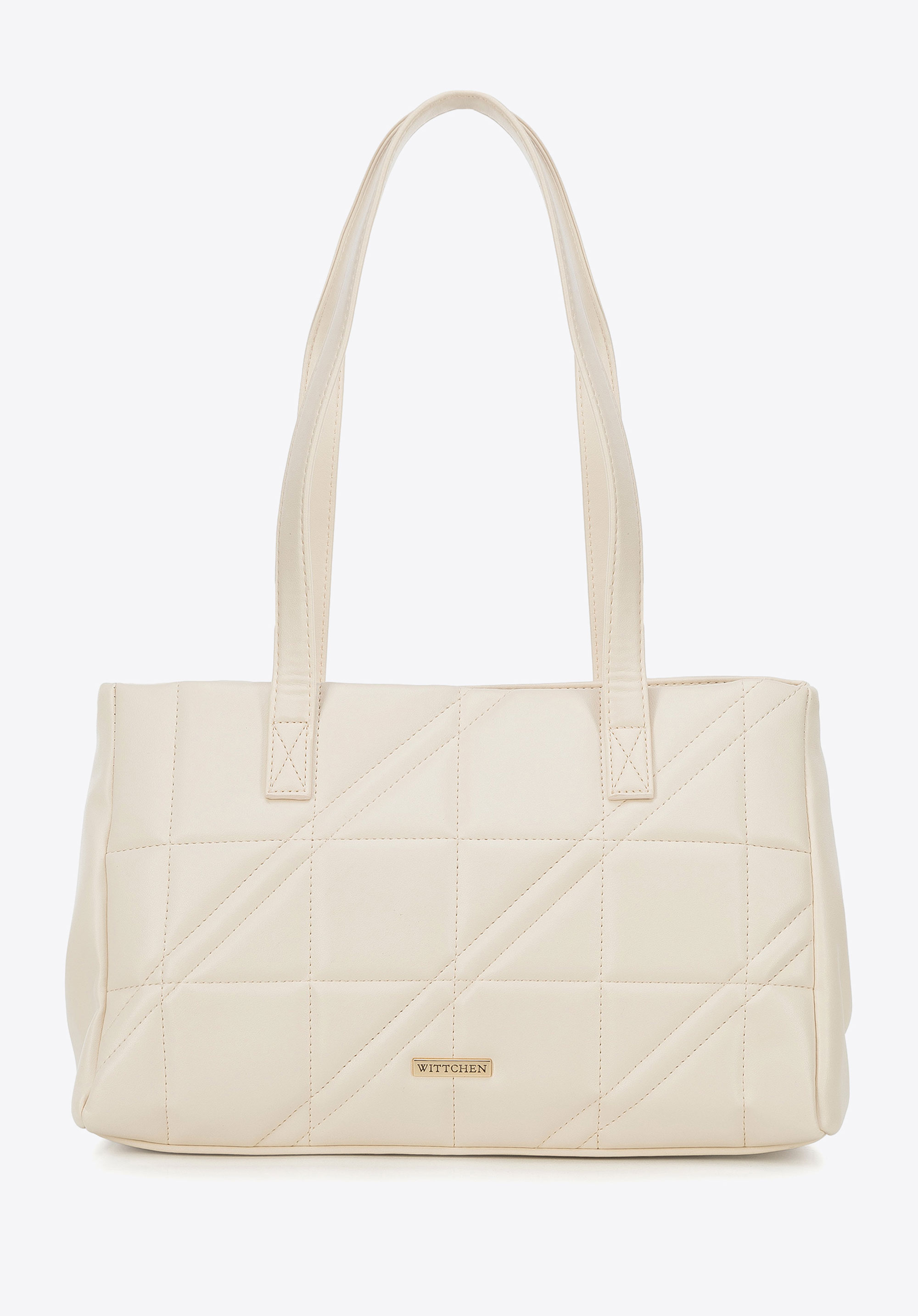 Torebka shopperka z pikowanej ekoskóry