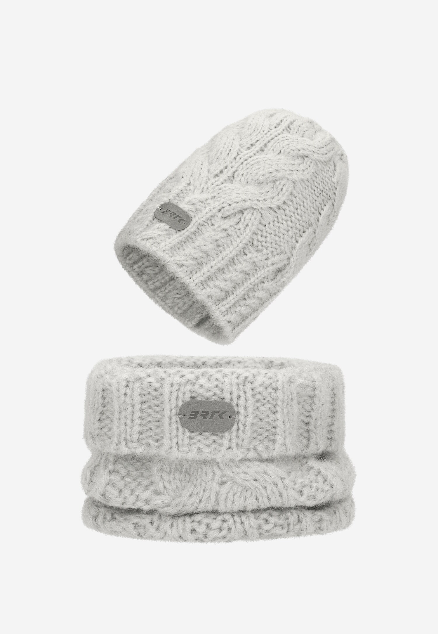 Zimowy zestaw BARTEK z wełny merino 85604-80, czapka + komin