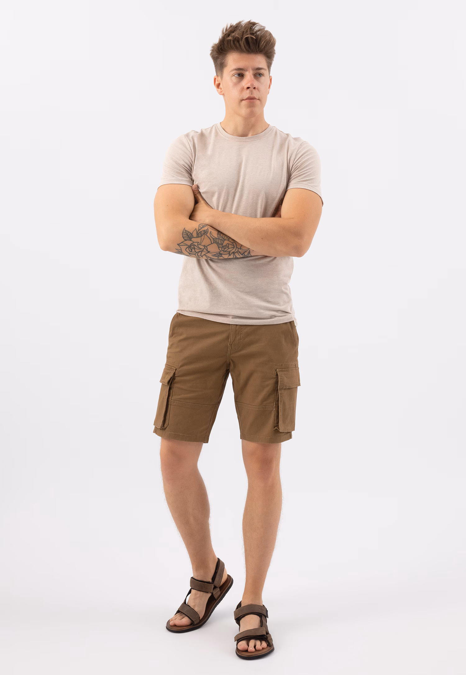 Granatowe sandały męskie z regulowanymi paskami