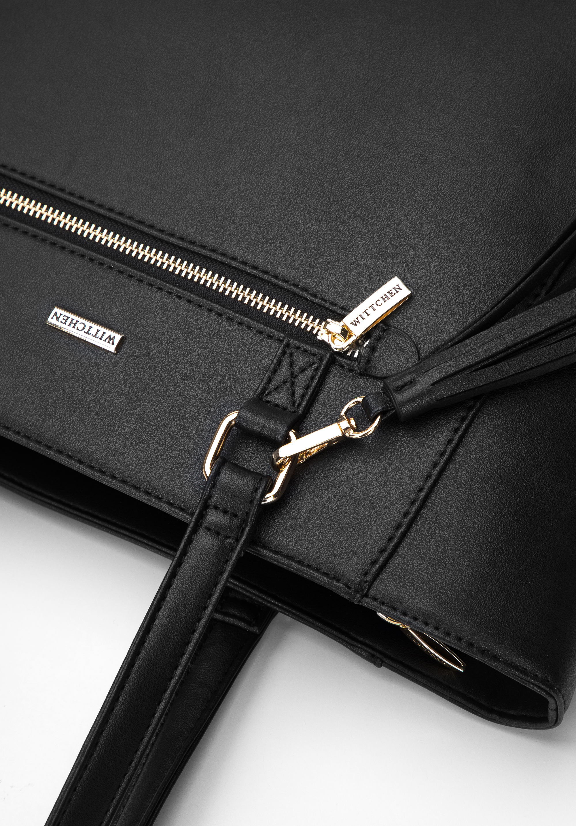 Torebka shopperka z kieszenią z przodu i chwostem