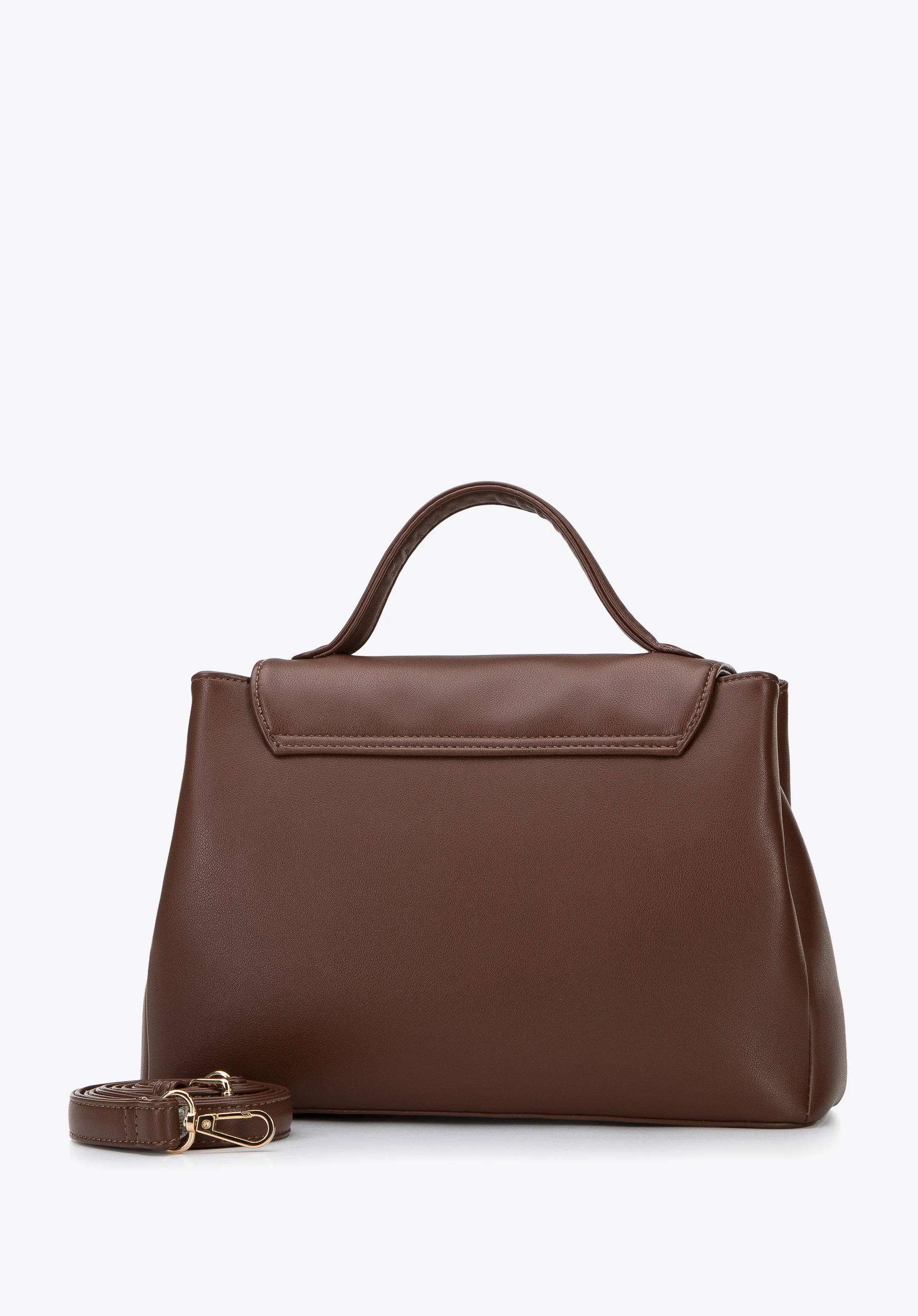 Torebka kuferek z ozdobną wstawką w zwierzęcy wzór