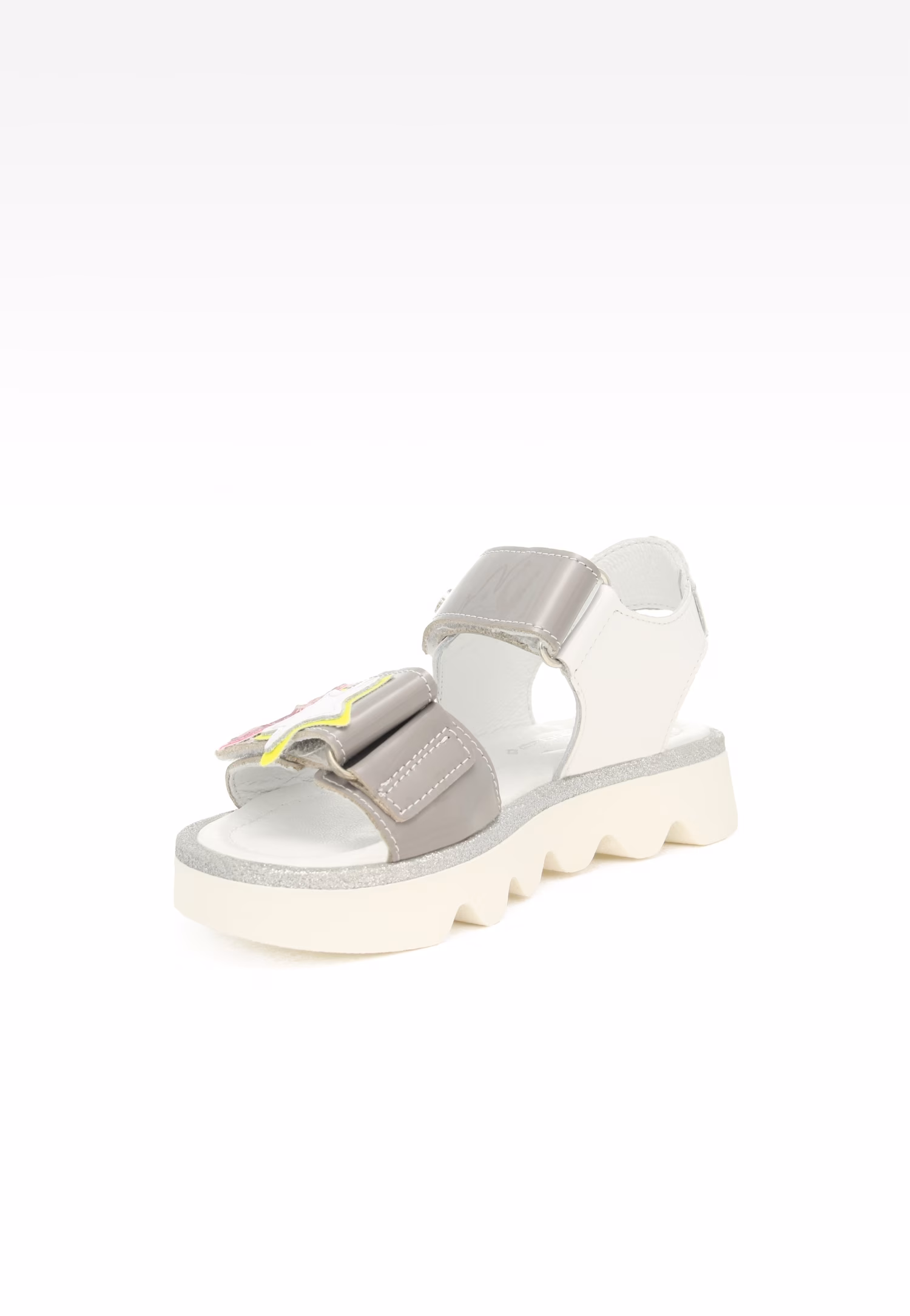 Sandały BARTEK 19120002, dla dziewcząt, szaro-biały