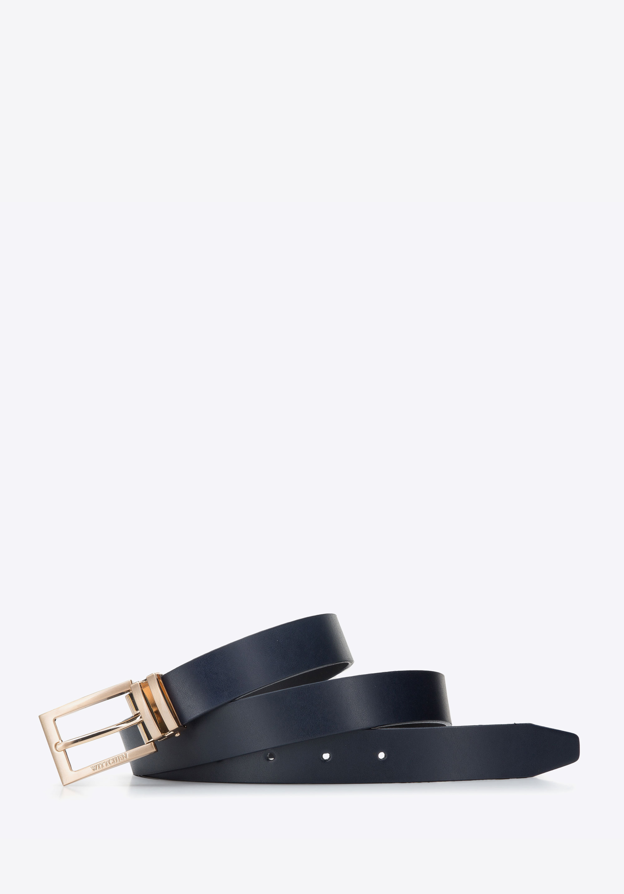 Męski pasek skórzany z metalową szlufką