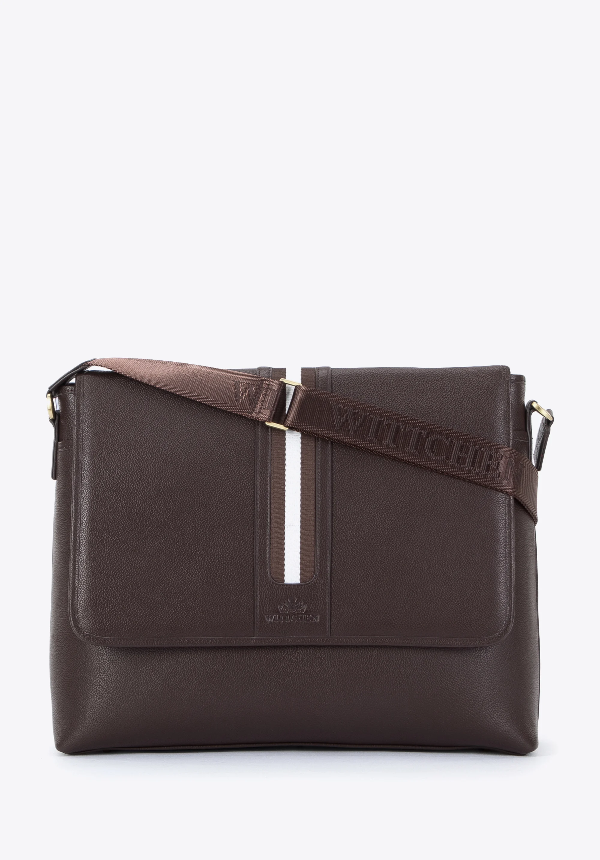 Męska torba na laptopa 15,6” skórzana z tasiemką