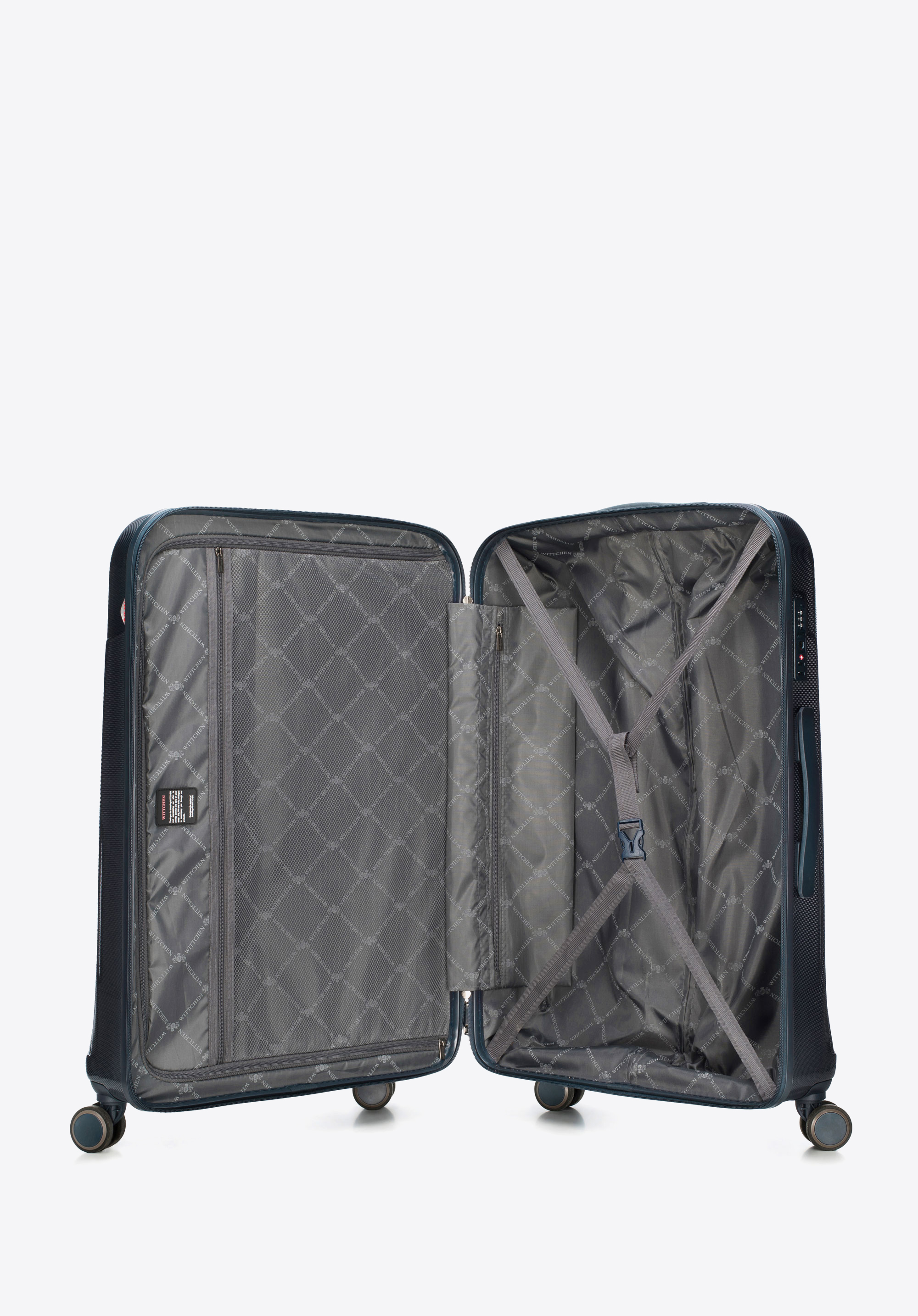 Walizka kabinowa z polikarbonu geometryczna