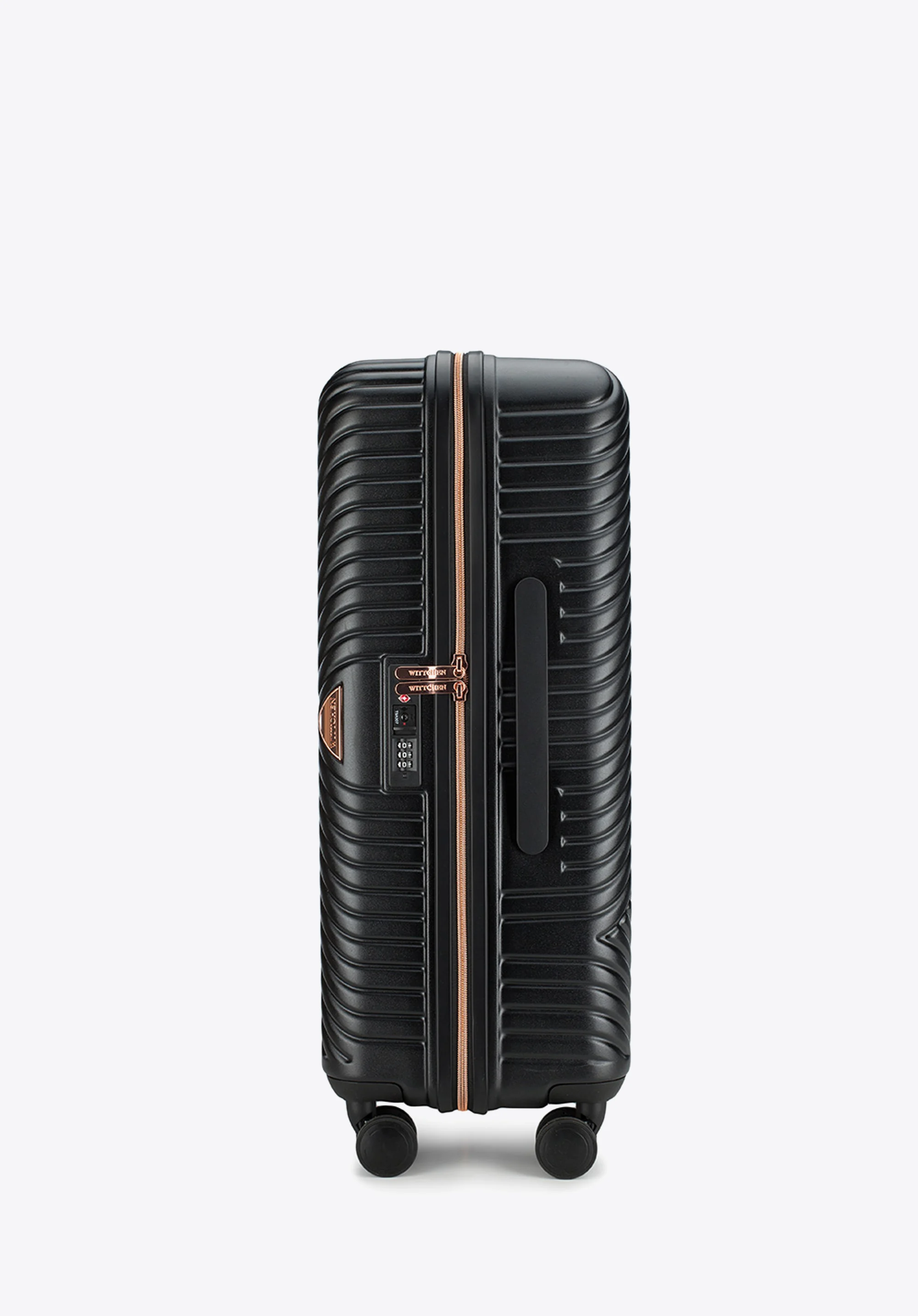 Walizka kabinowa z polikarbonu w paseczki