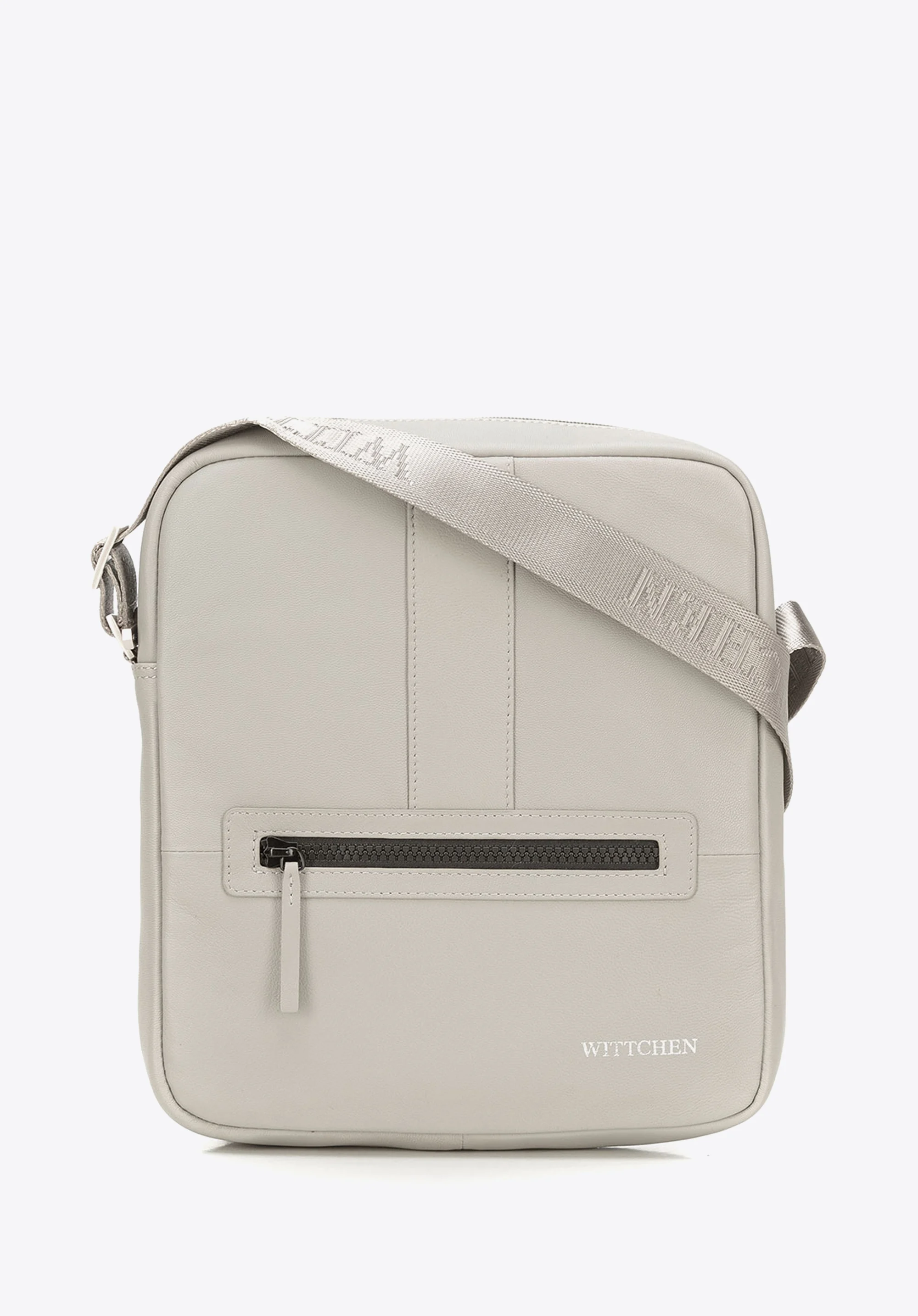 Męska listonoszka skórzana stębnowana średnia