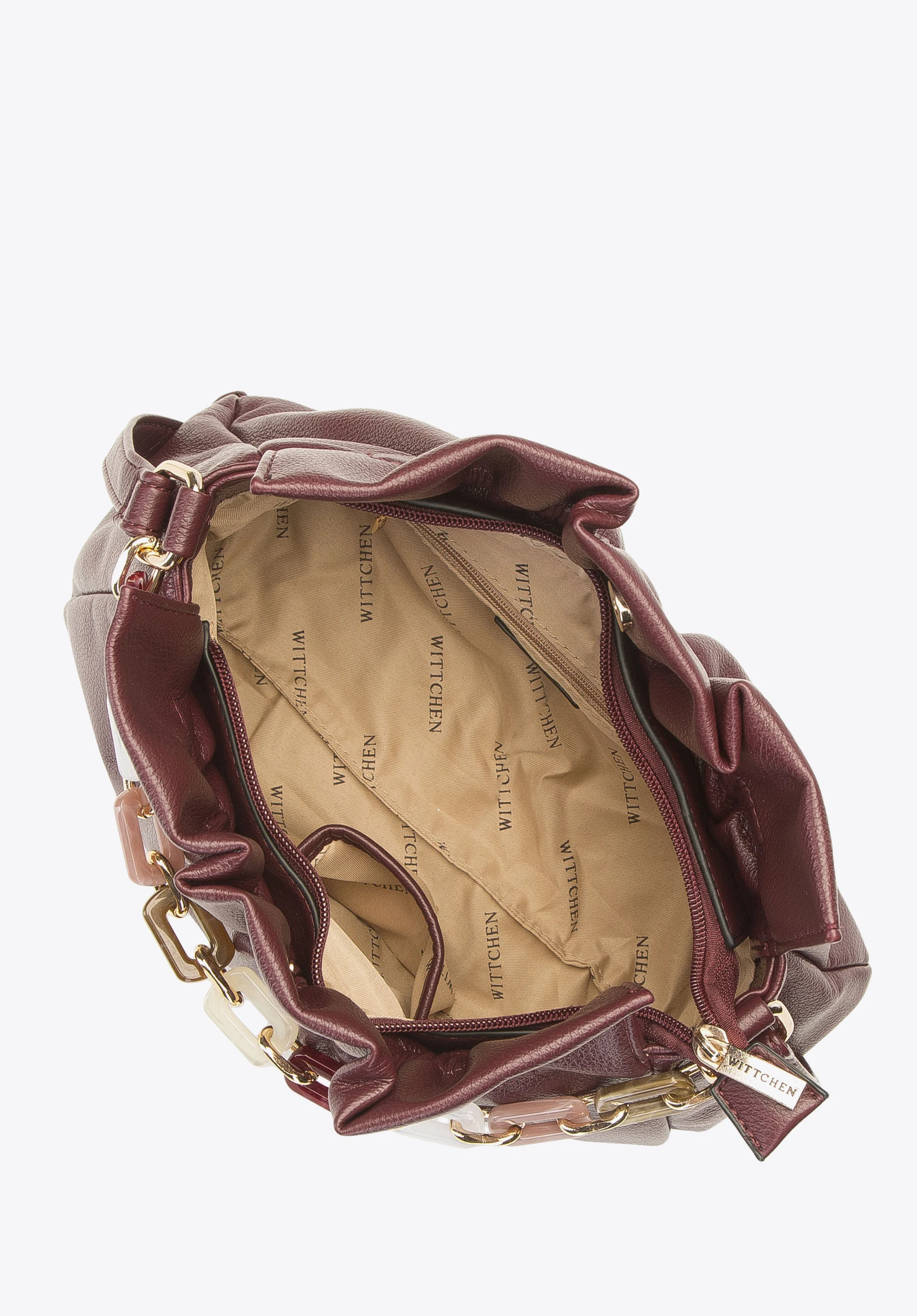 Torebka worek z kolorowym łańcuchem mała