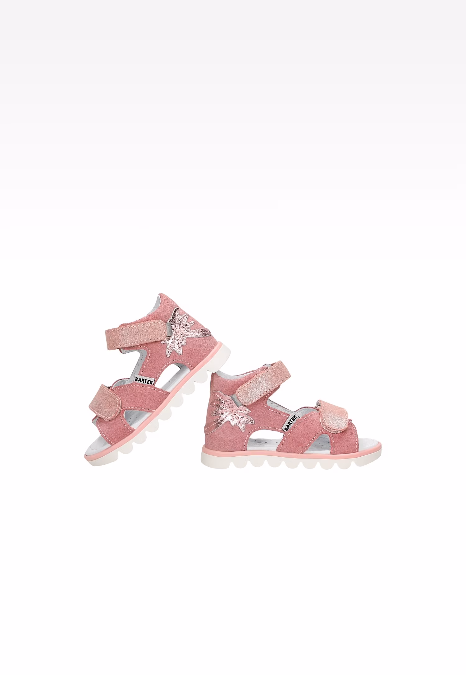 Różowe sandały dziewczęce 11227016 z błyszczącą ozdobą