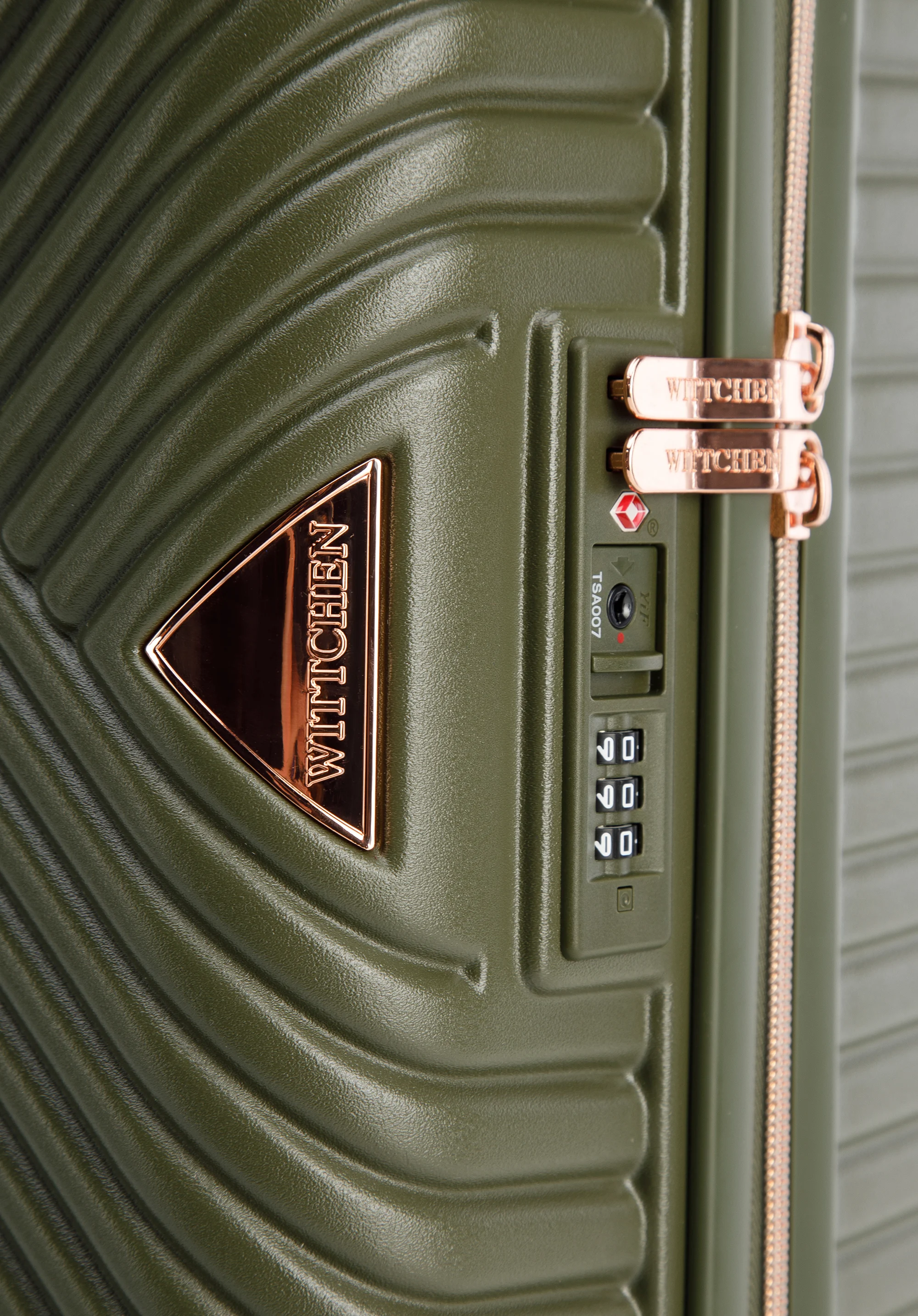 Walizka kabinowa z polikarbonu w paseczki