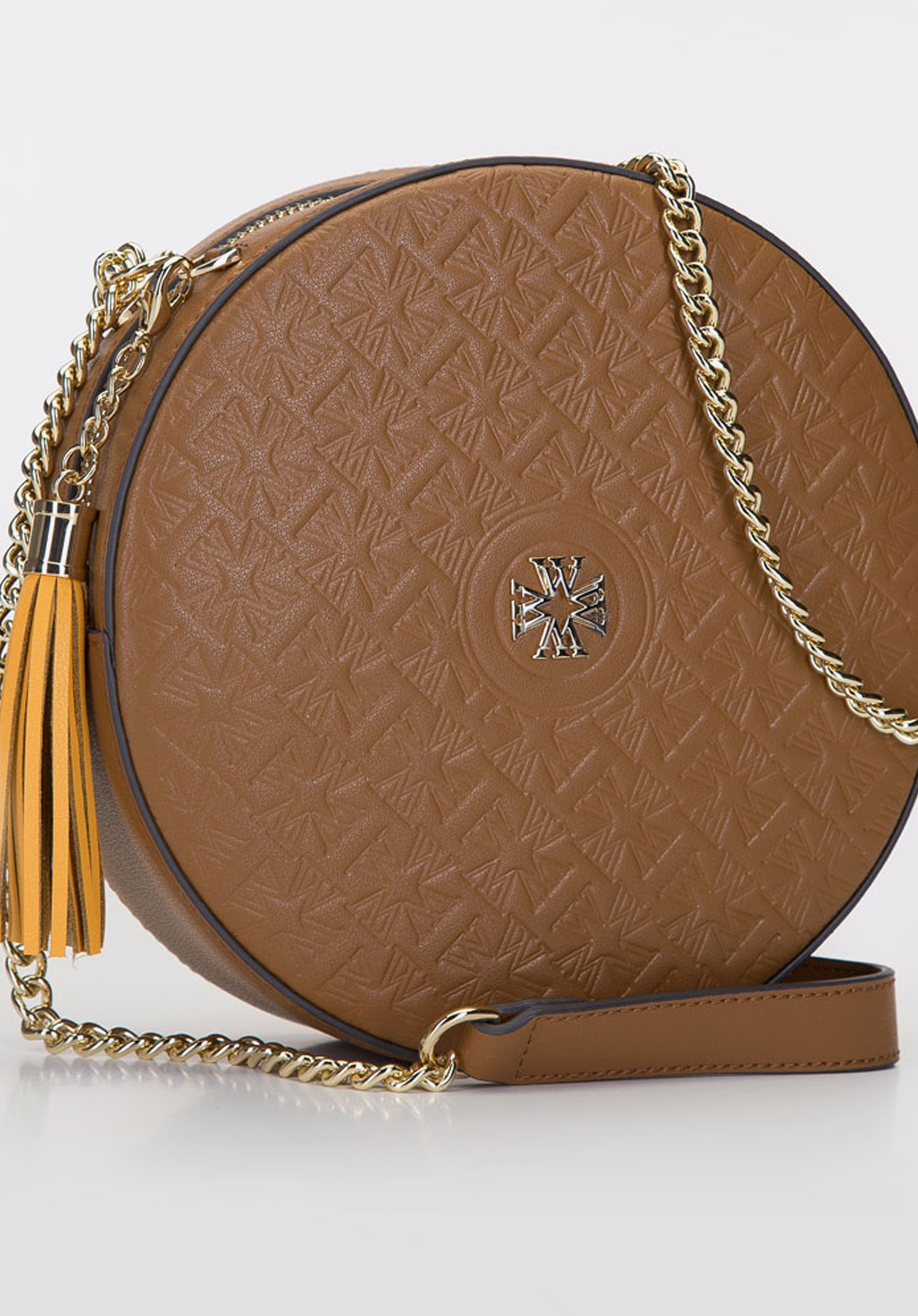 Torebka crossbody ze skóry okrągła – limitowana edycja