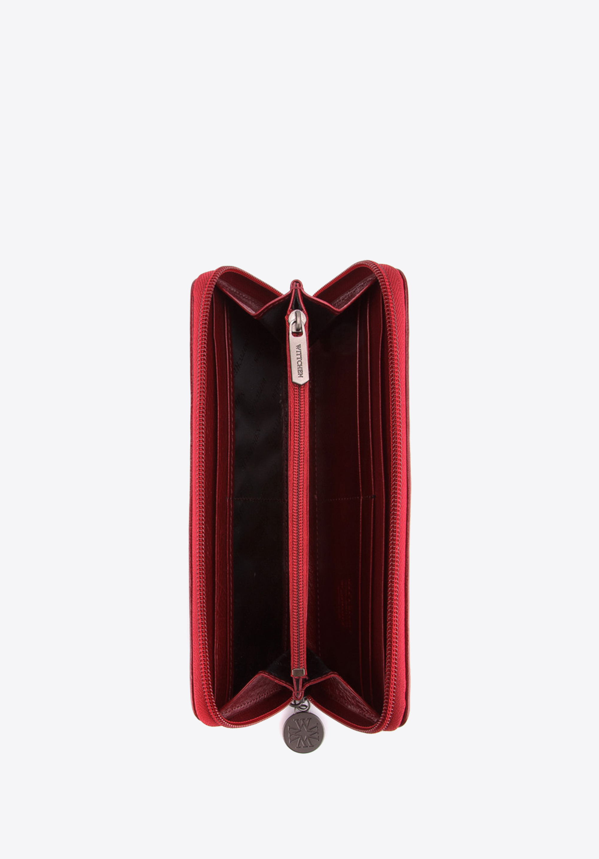 Damski portfel skórzany lakierowany tłoczony