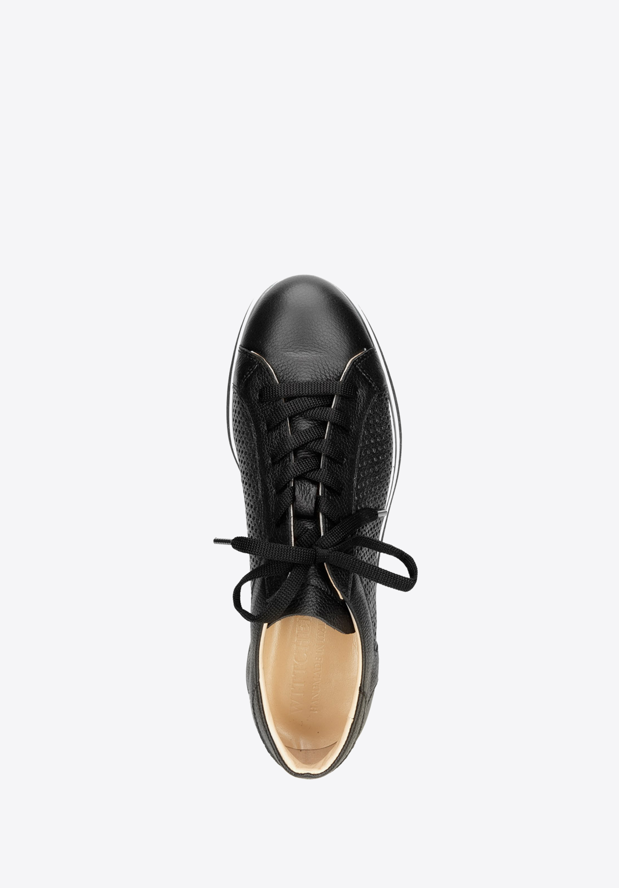 Damskie sneakersy ze skóry perforowanej