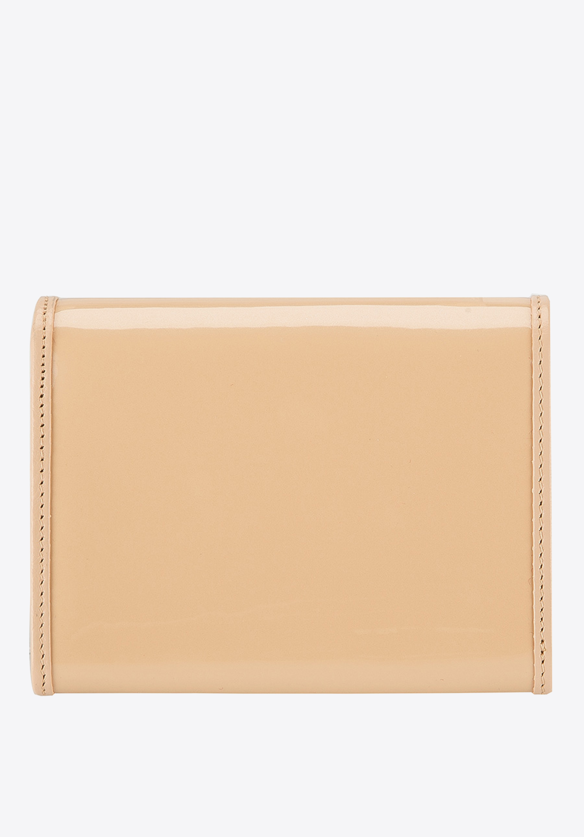 Damski portfel ze skóry lakierowany średni