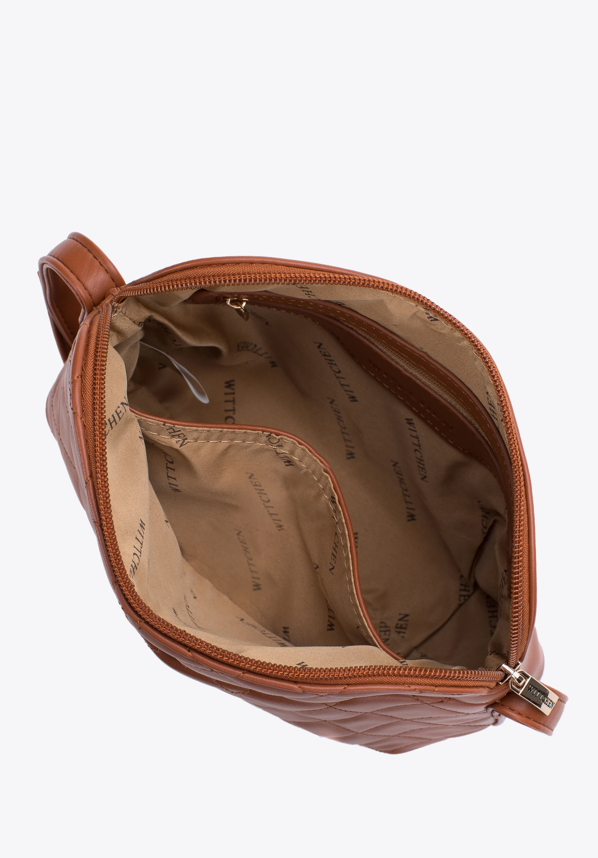 Damska listonoszka z geometrycznie pikowanej ekoskóry