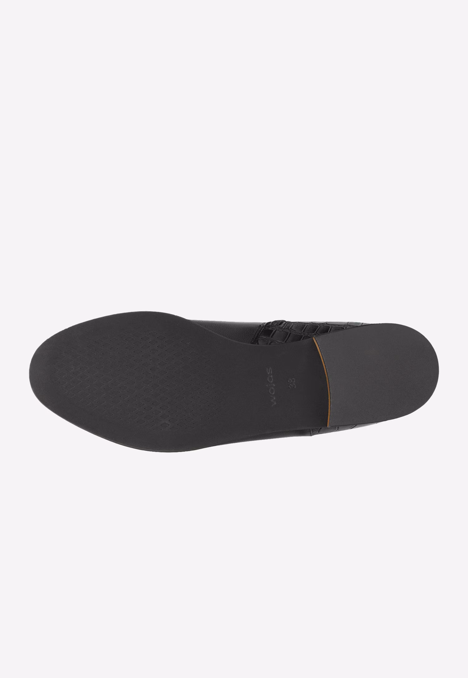 Czarne botki damskie z tłoczonej skóry zapinane na zamek