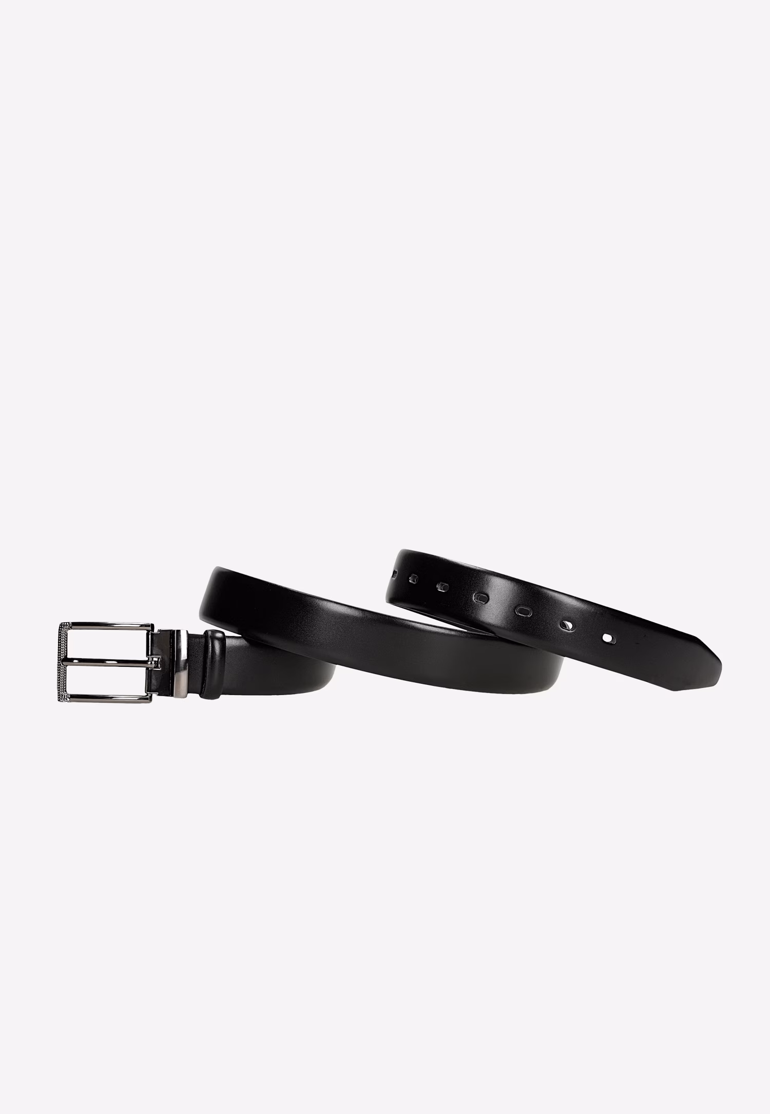 Czarny klasyczny pasek męski ze skóry naturalnej