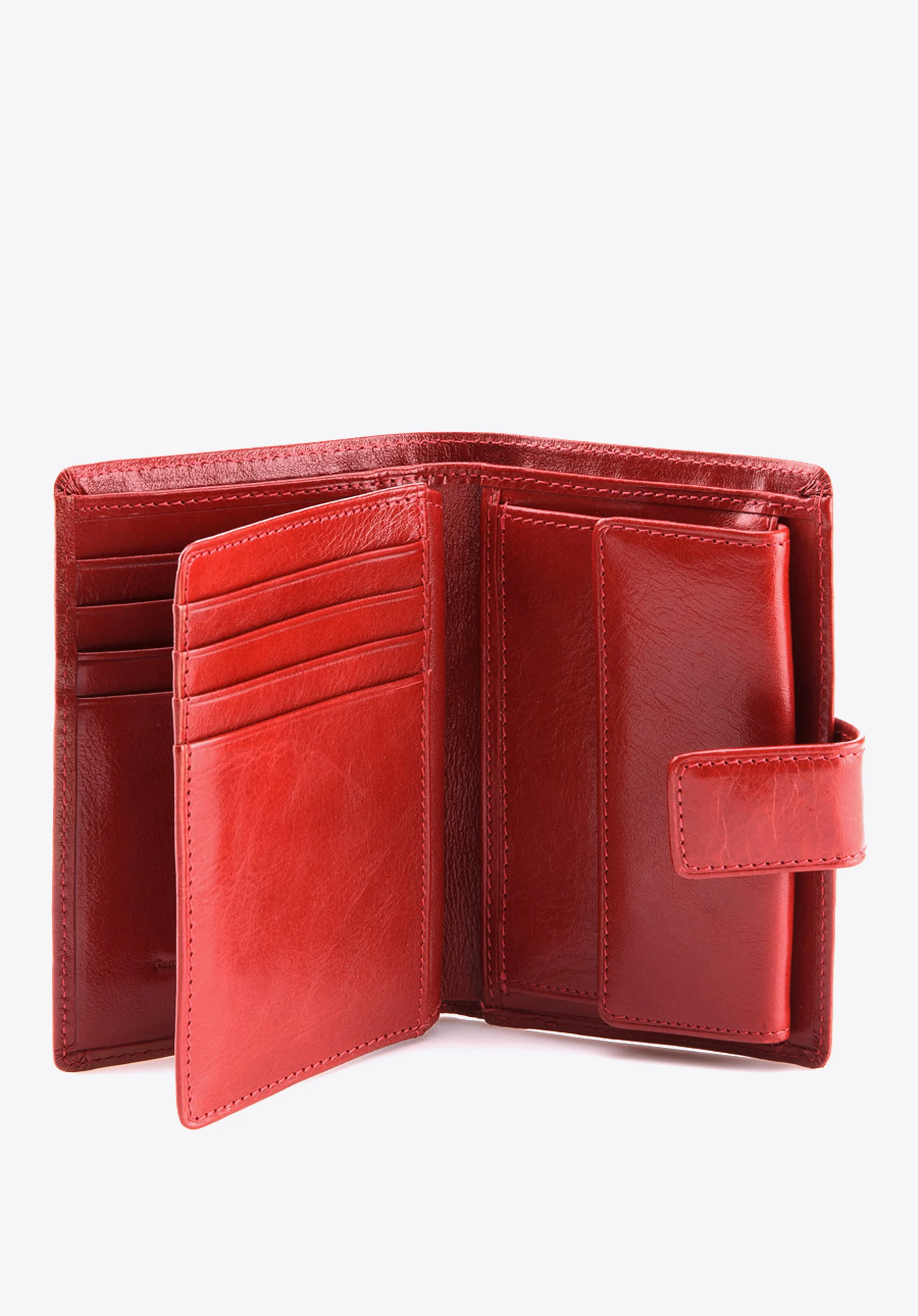 Męski portfel ze skóry zapinany na napę