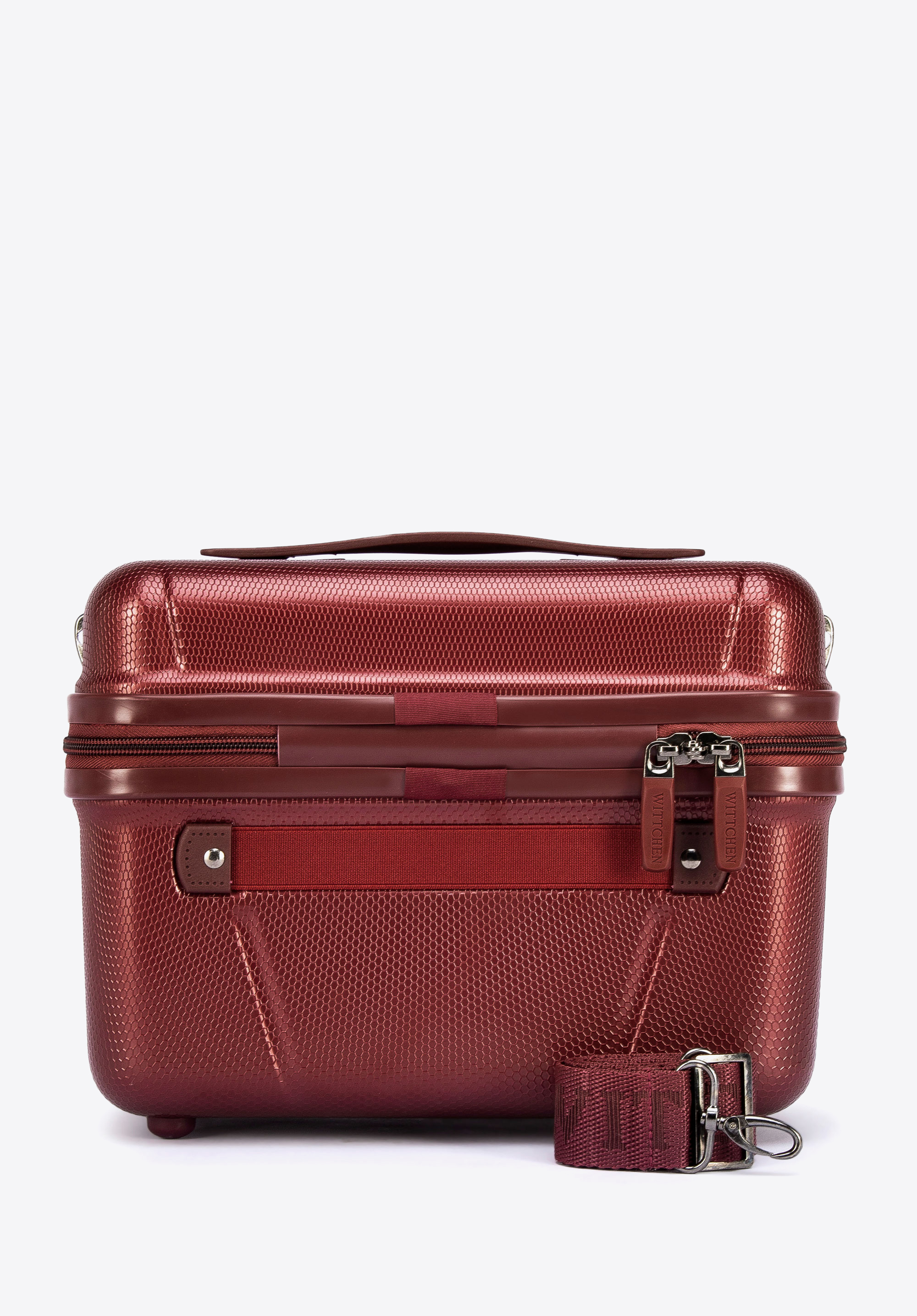 Walizka kabinowa z polikarbonu geometryczna