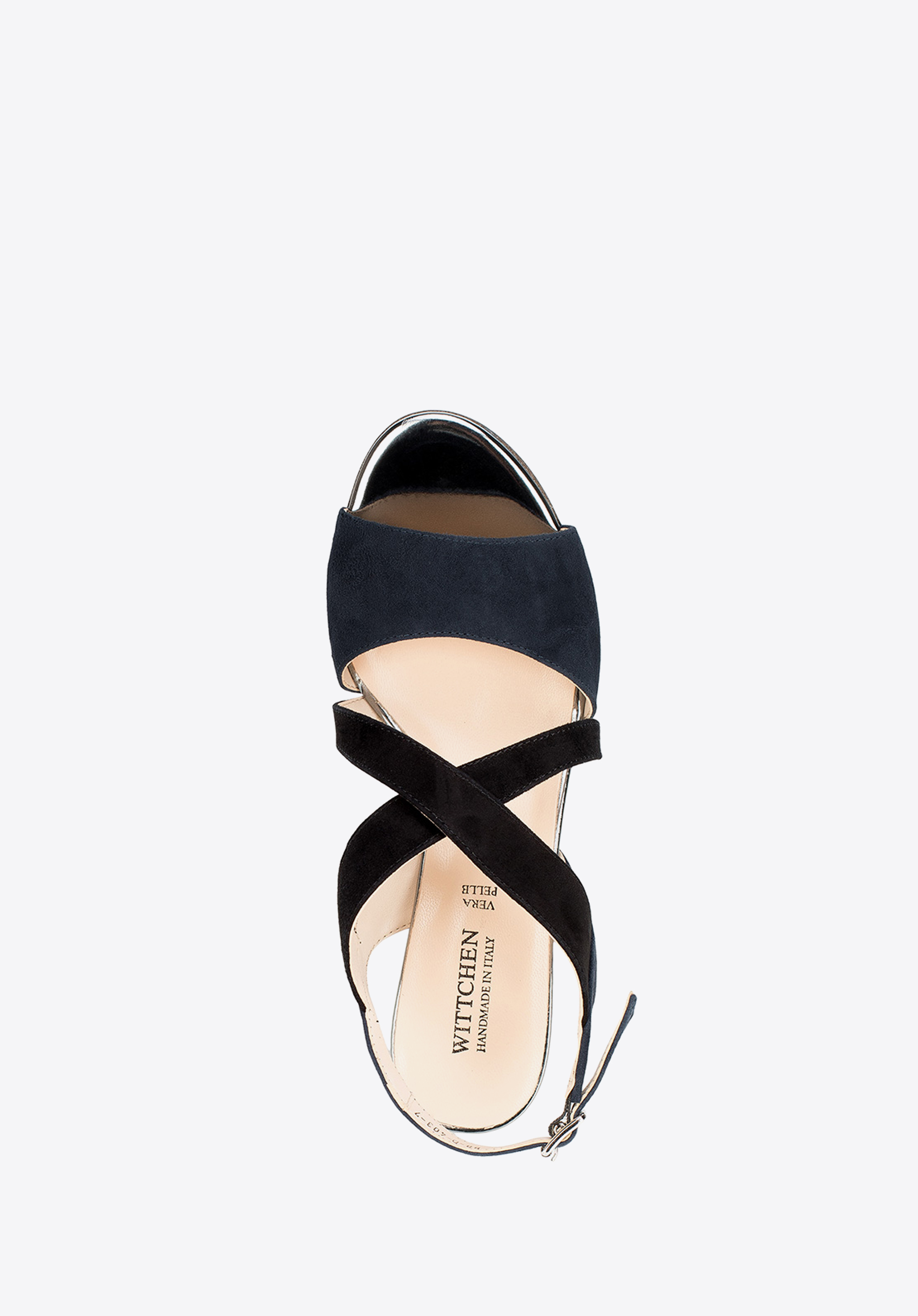 Damskie sandały zamszowe z szerokimi paskami