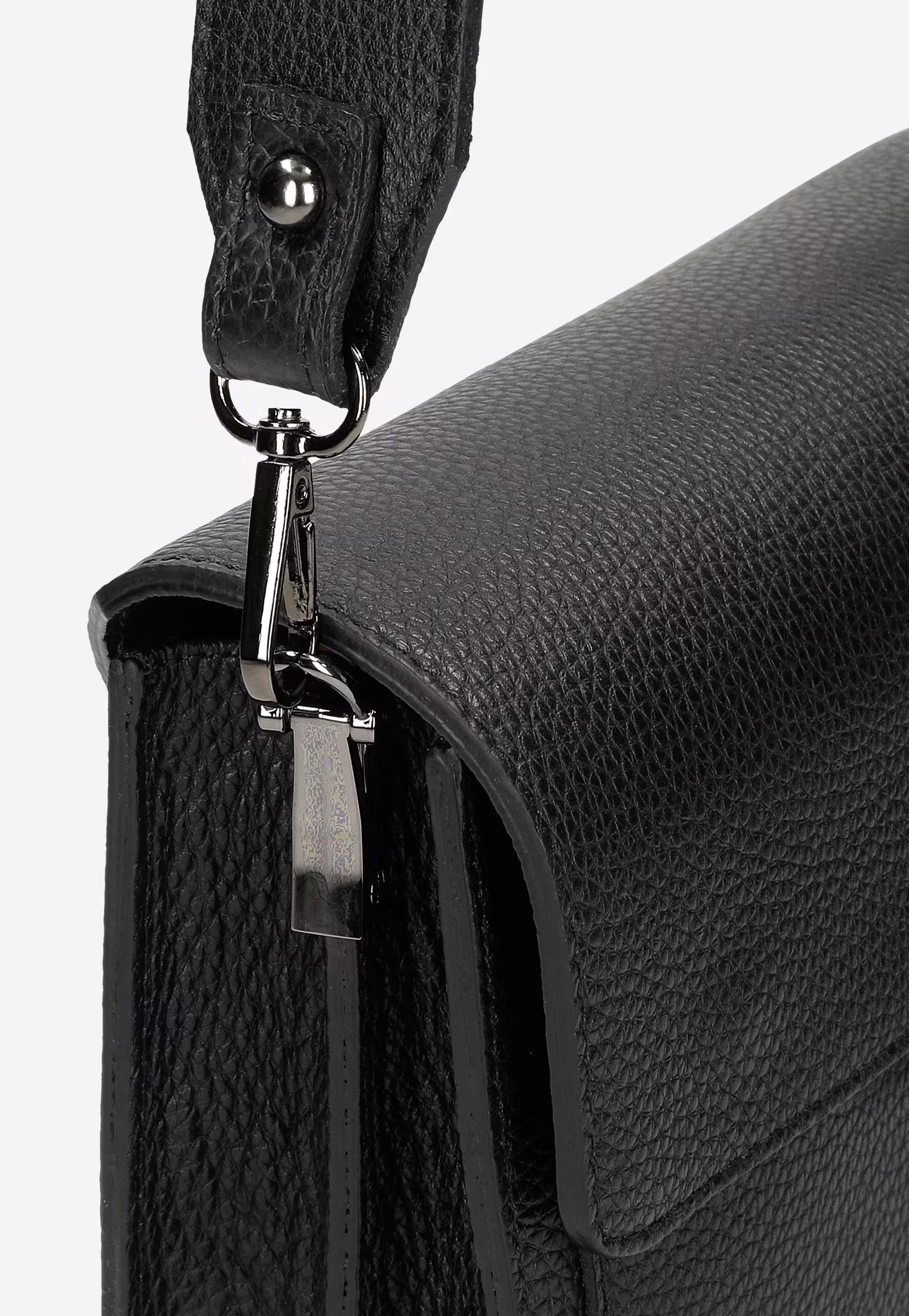 Czarna mała torebka damska ze skóry licowej