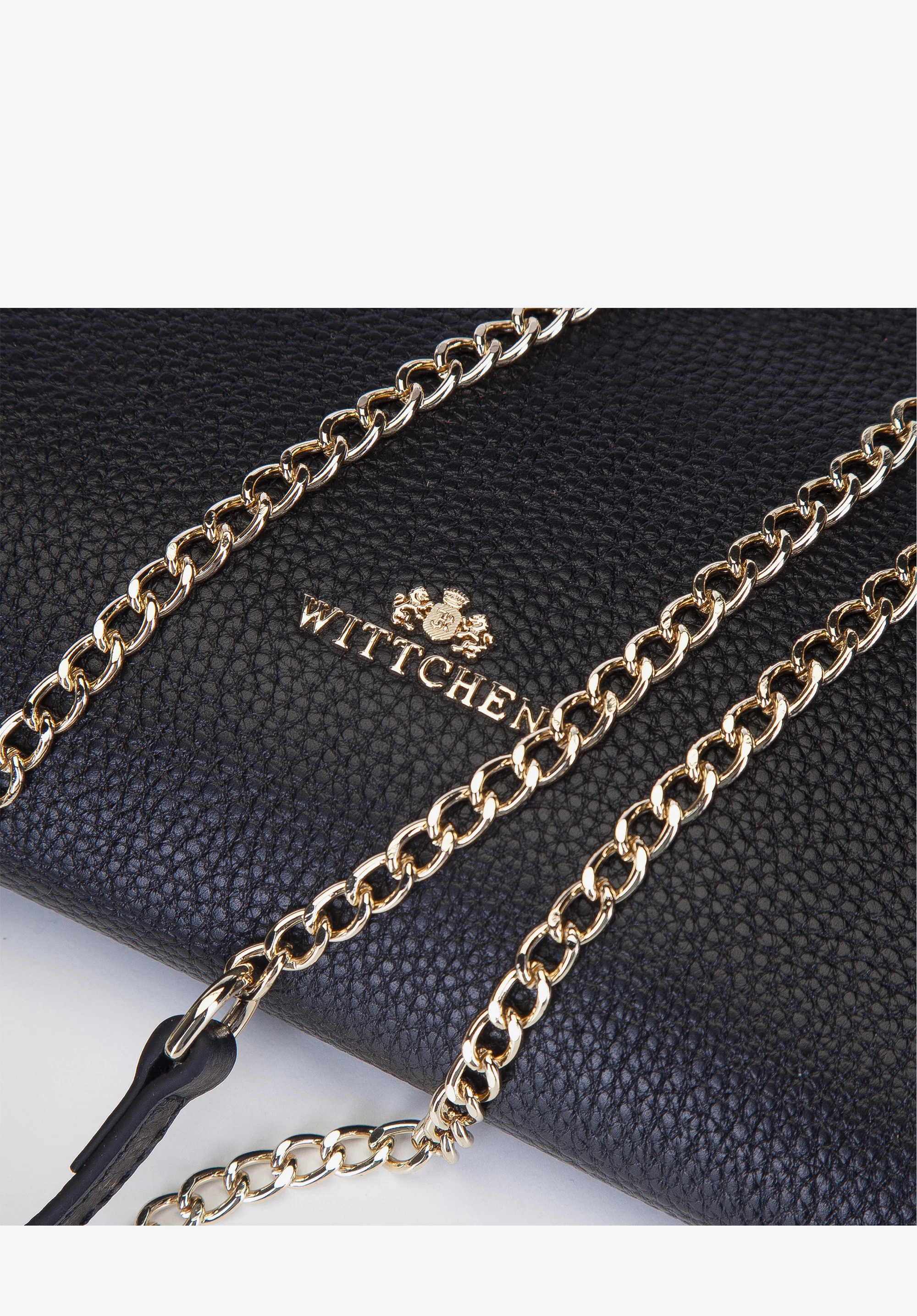 Kopertówka skórzana XXL na łańcuszku