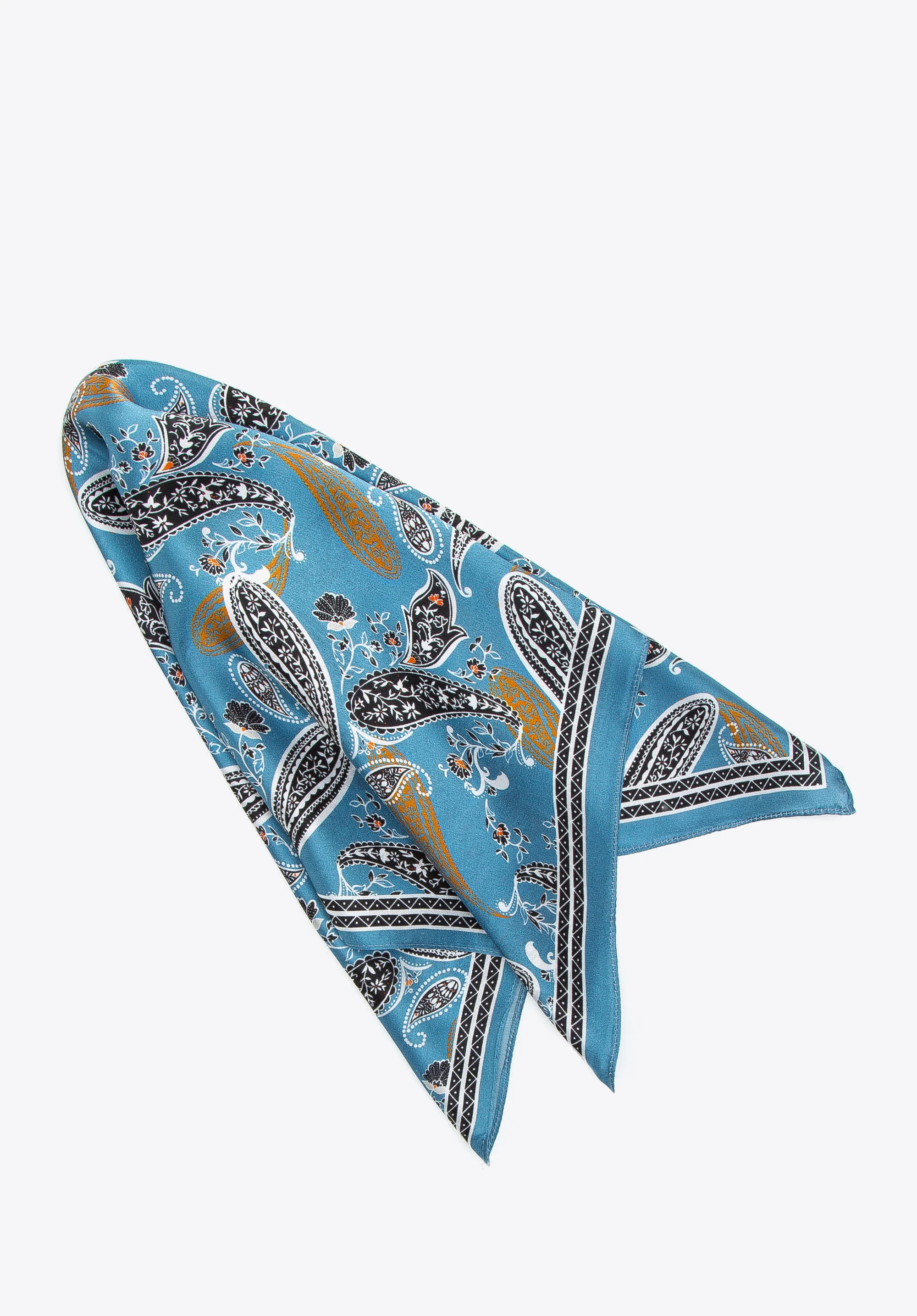 Damska apaszka jedwabna we wzory