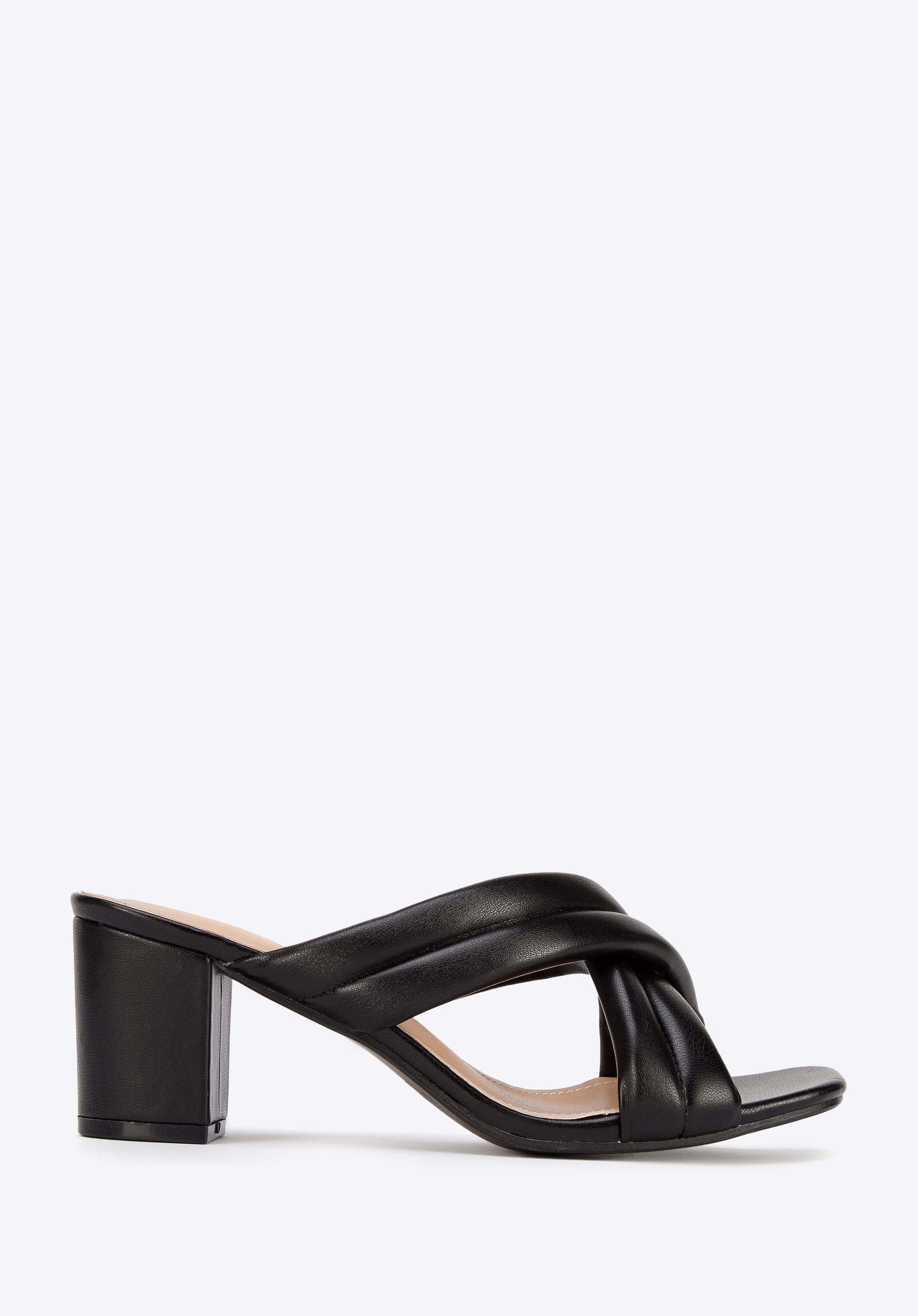 Damskie klapki pikowane z paskami na krzyż