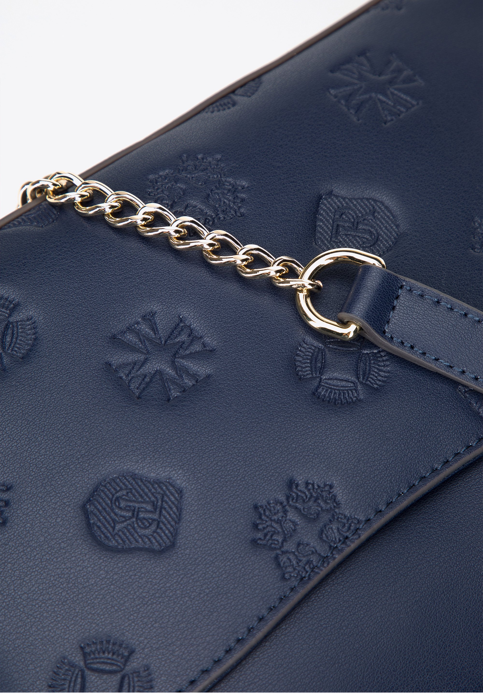 Damska listonoszka ze skóry z monogramem pudełkowa