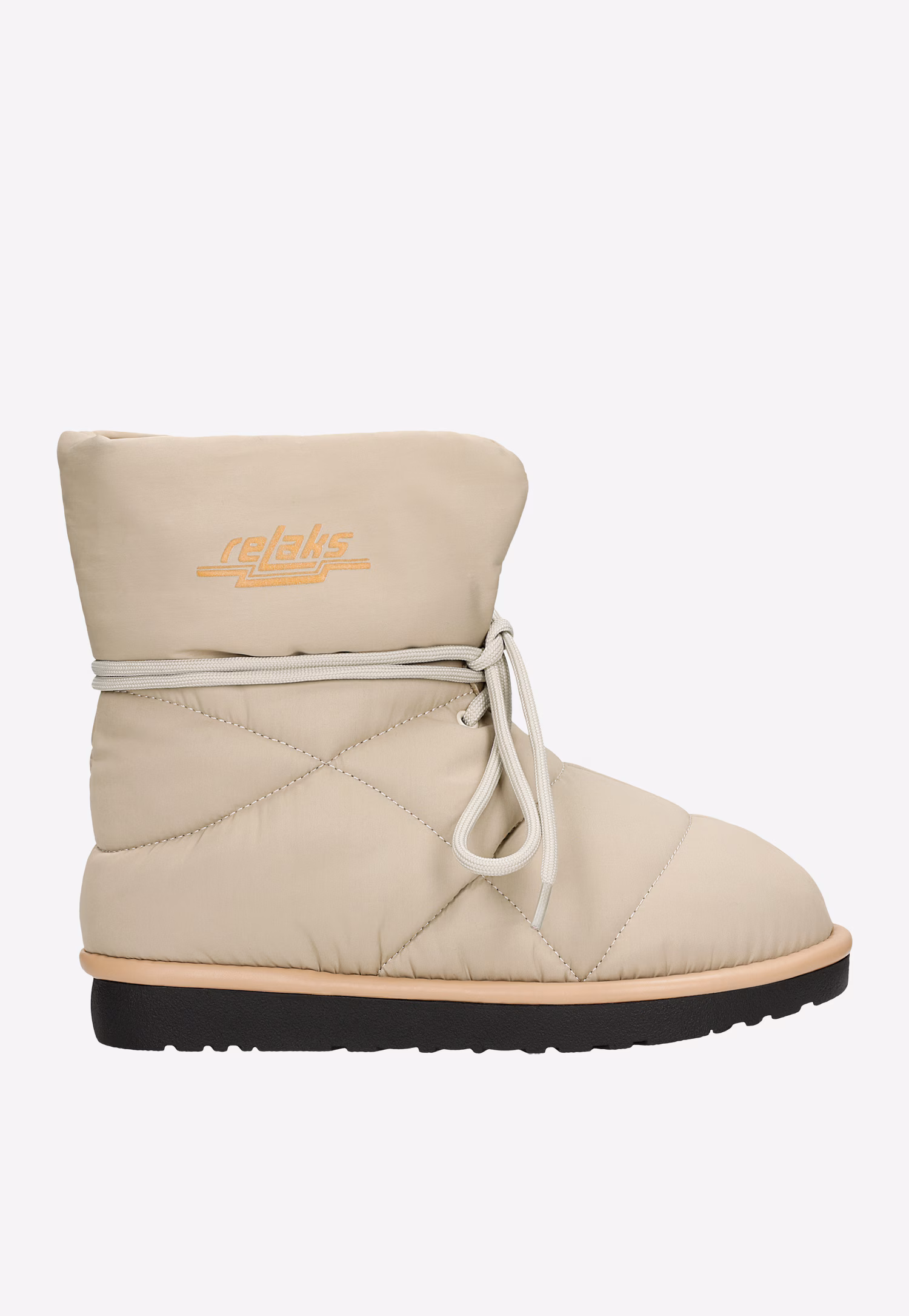 Beżowe pikowane śniegowce RELAKS