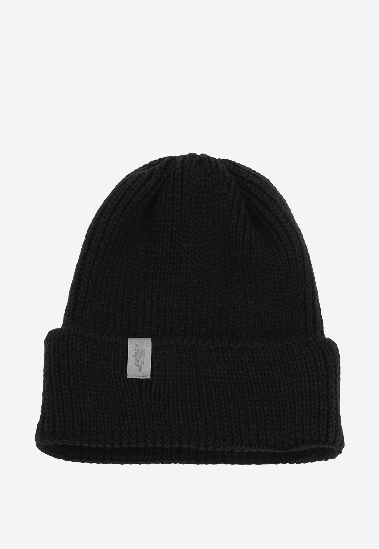 Ciepła czarna czapka męska RELAKS