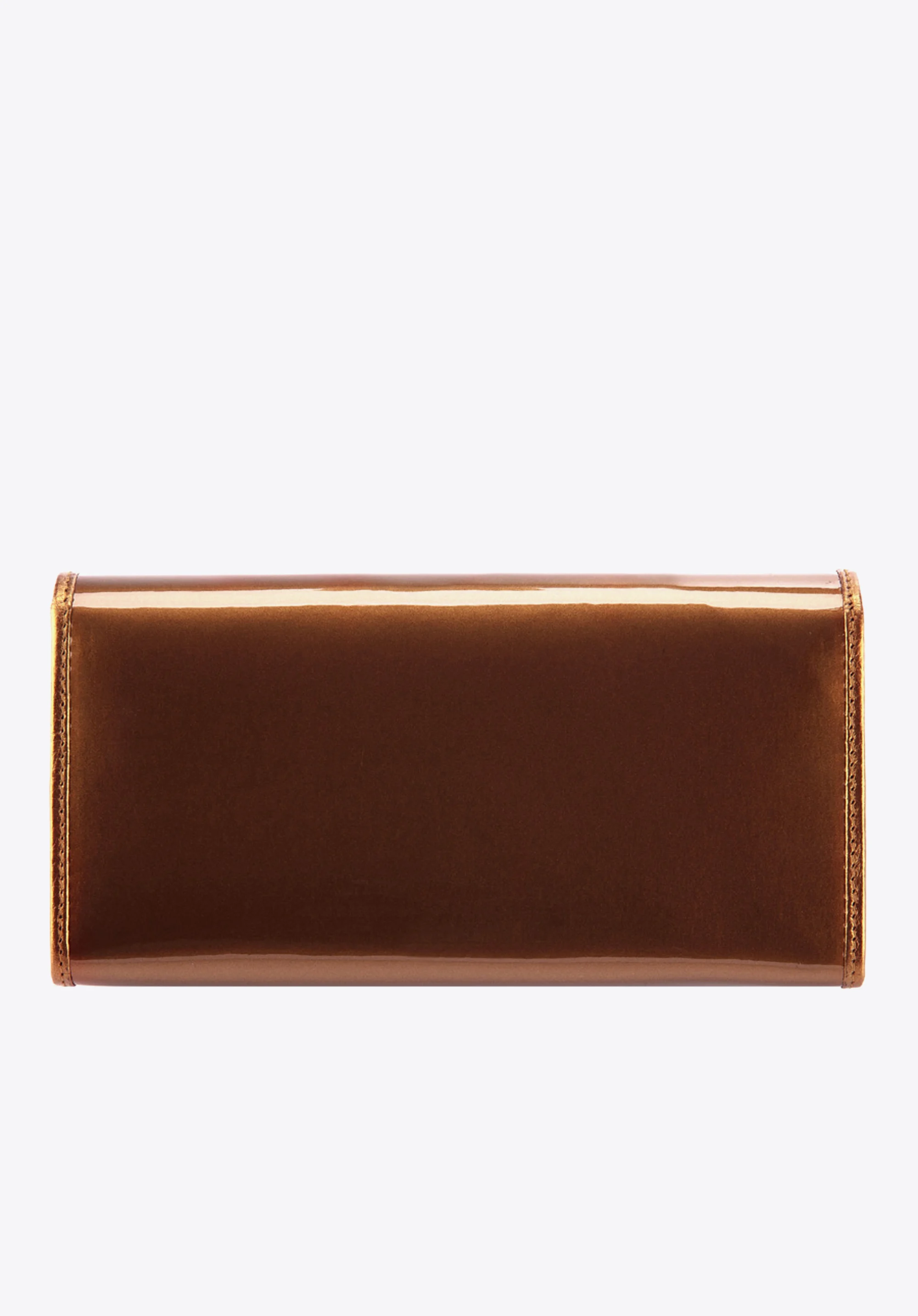 Damski portfel ze skóry lakierowany poziomy