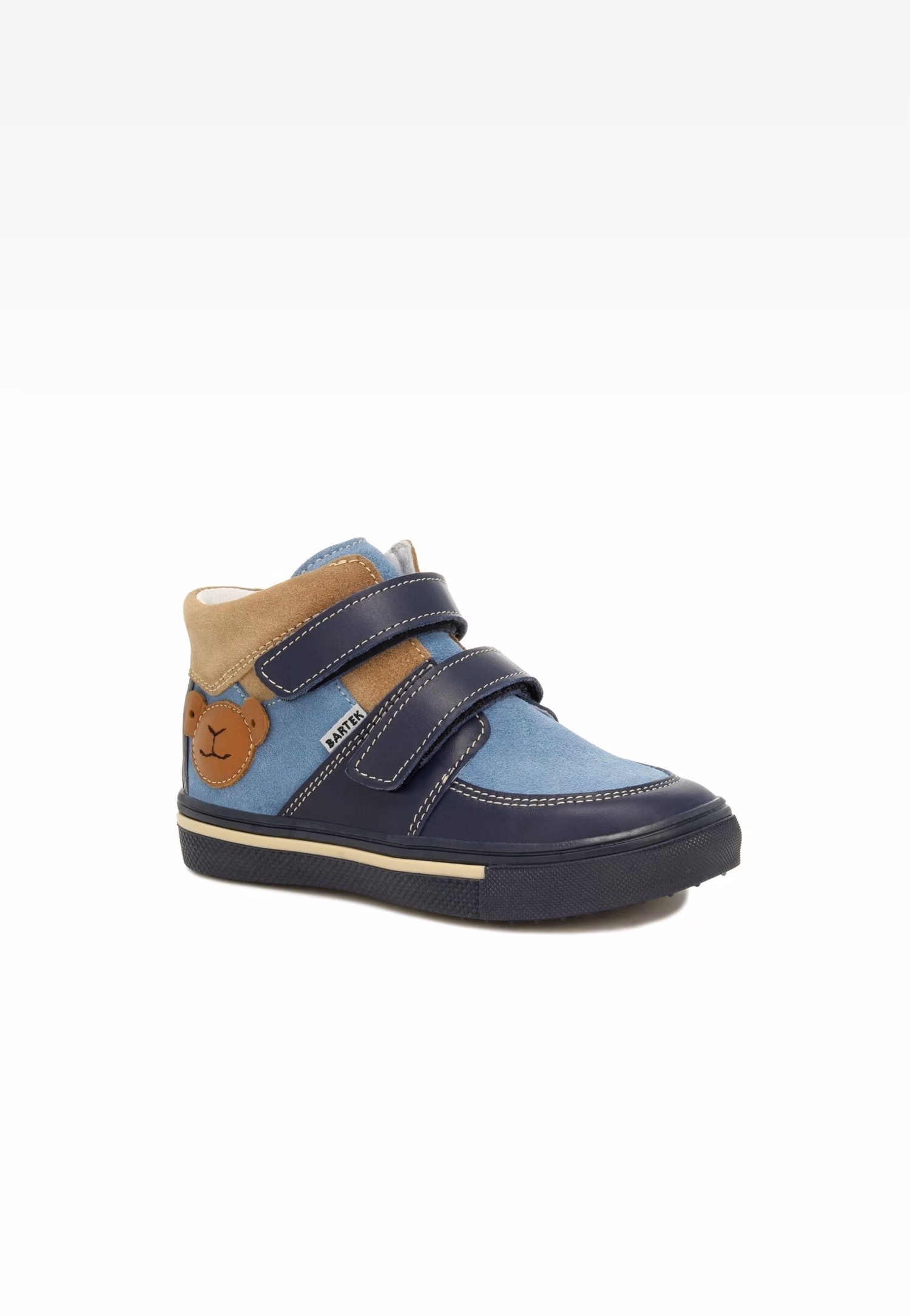 Trzewiki BARTEK 11714002, dla chłopców, niebiesko-beżowy