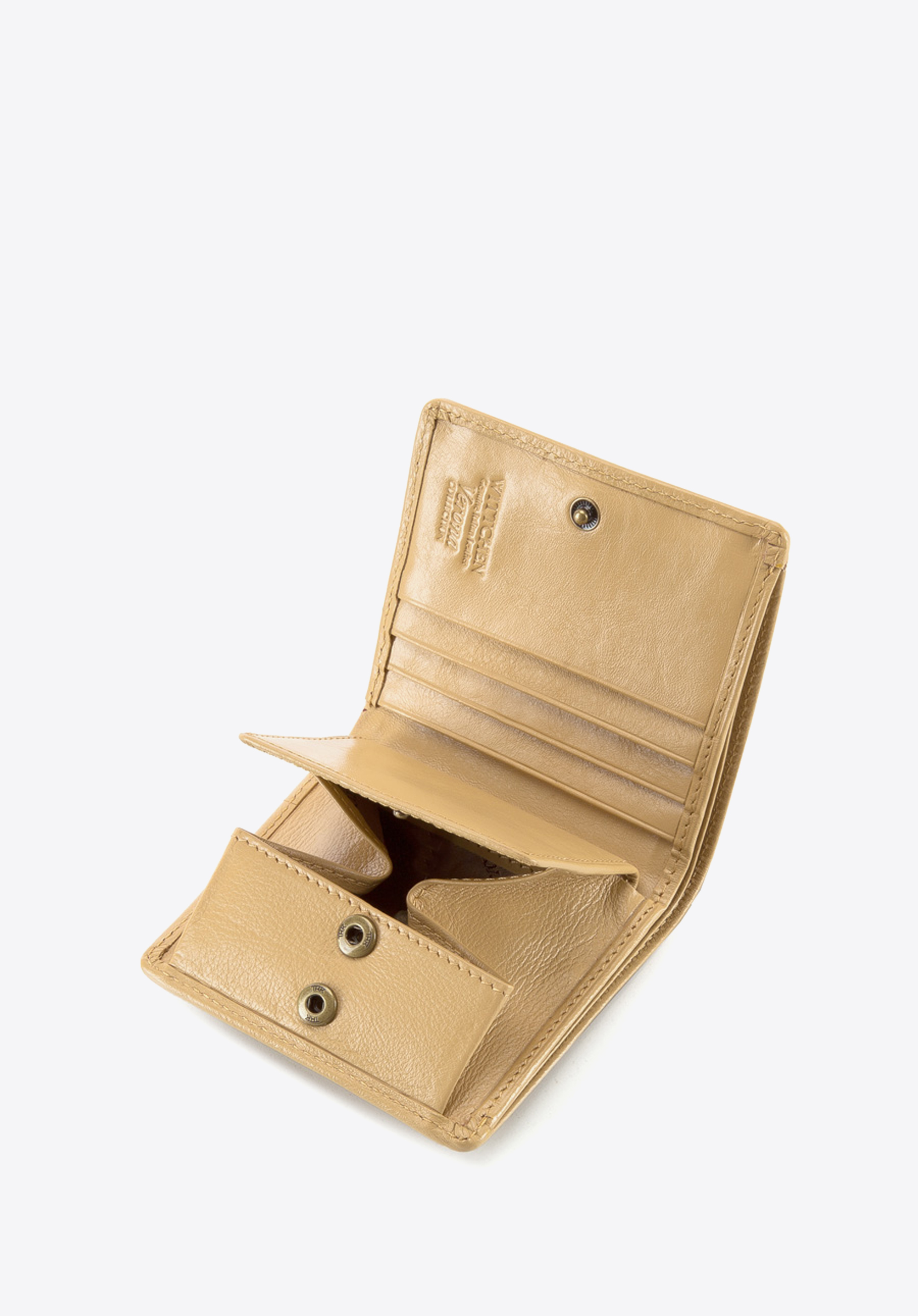 Damski portfel ze skóry lakierowany mały