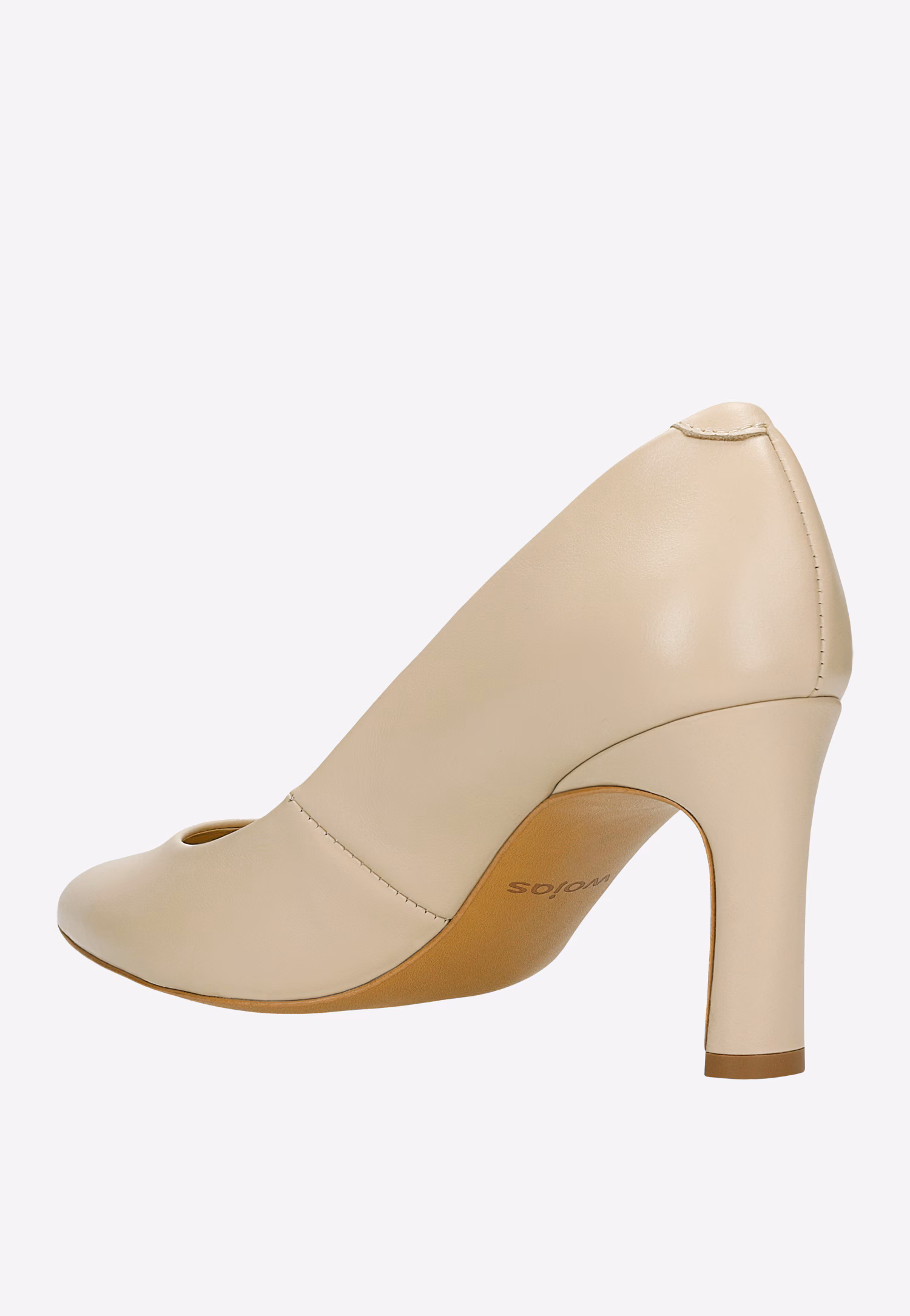 Eleganckie beżowe czółenka damskie na szpilce