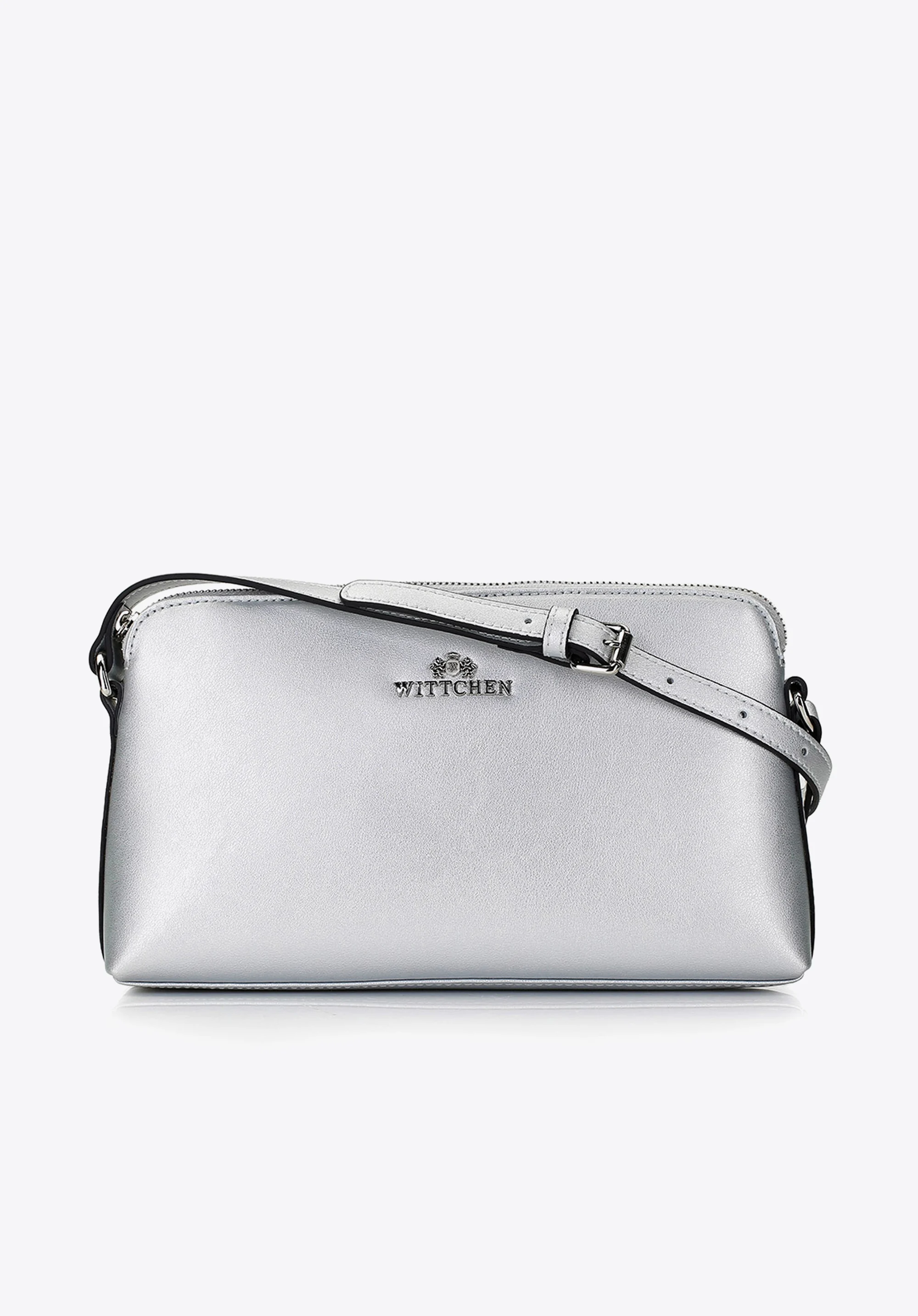 Damska listonoszka ze skóry metaliczna