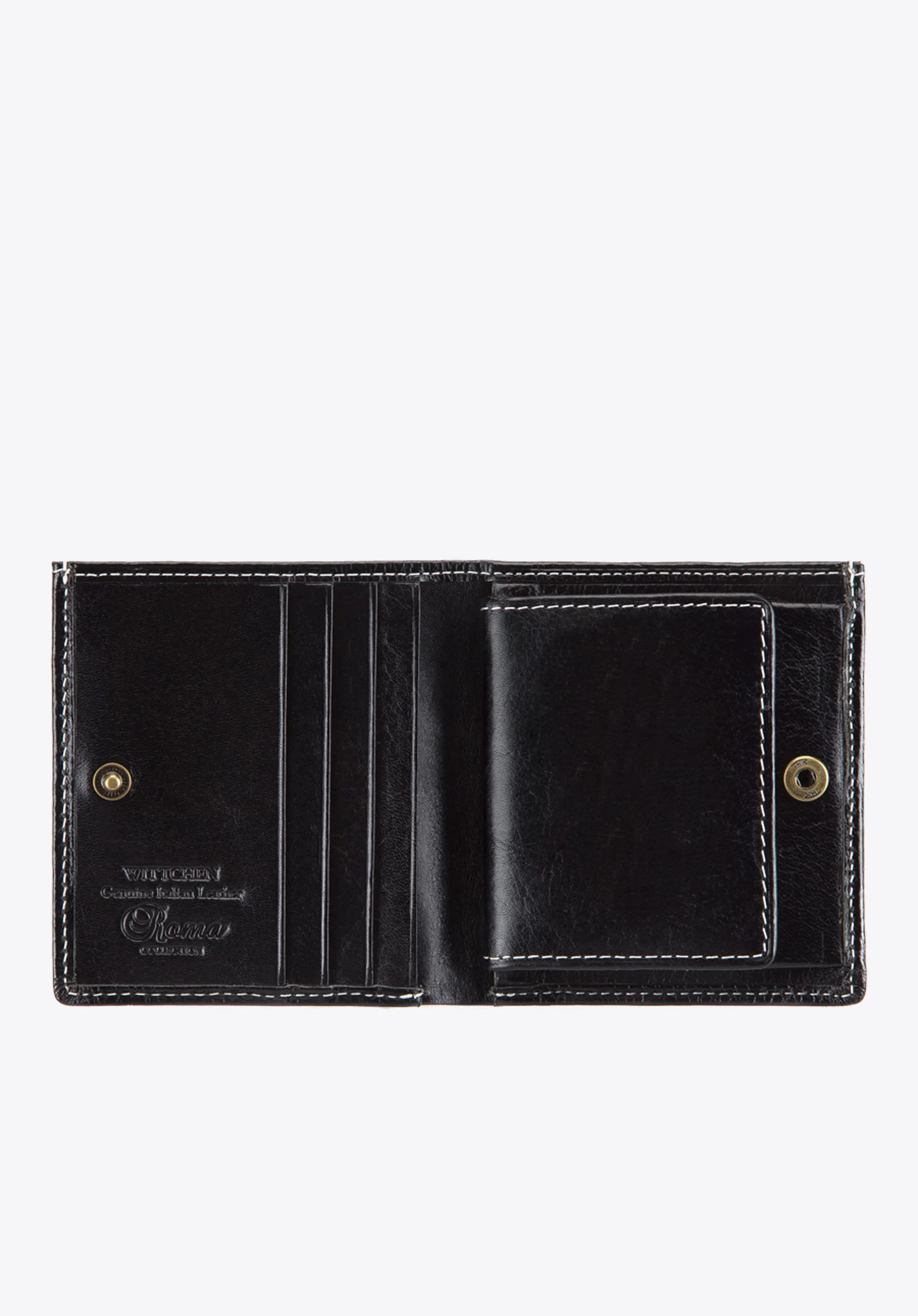 Portfel ze skóry stębnowany mały