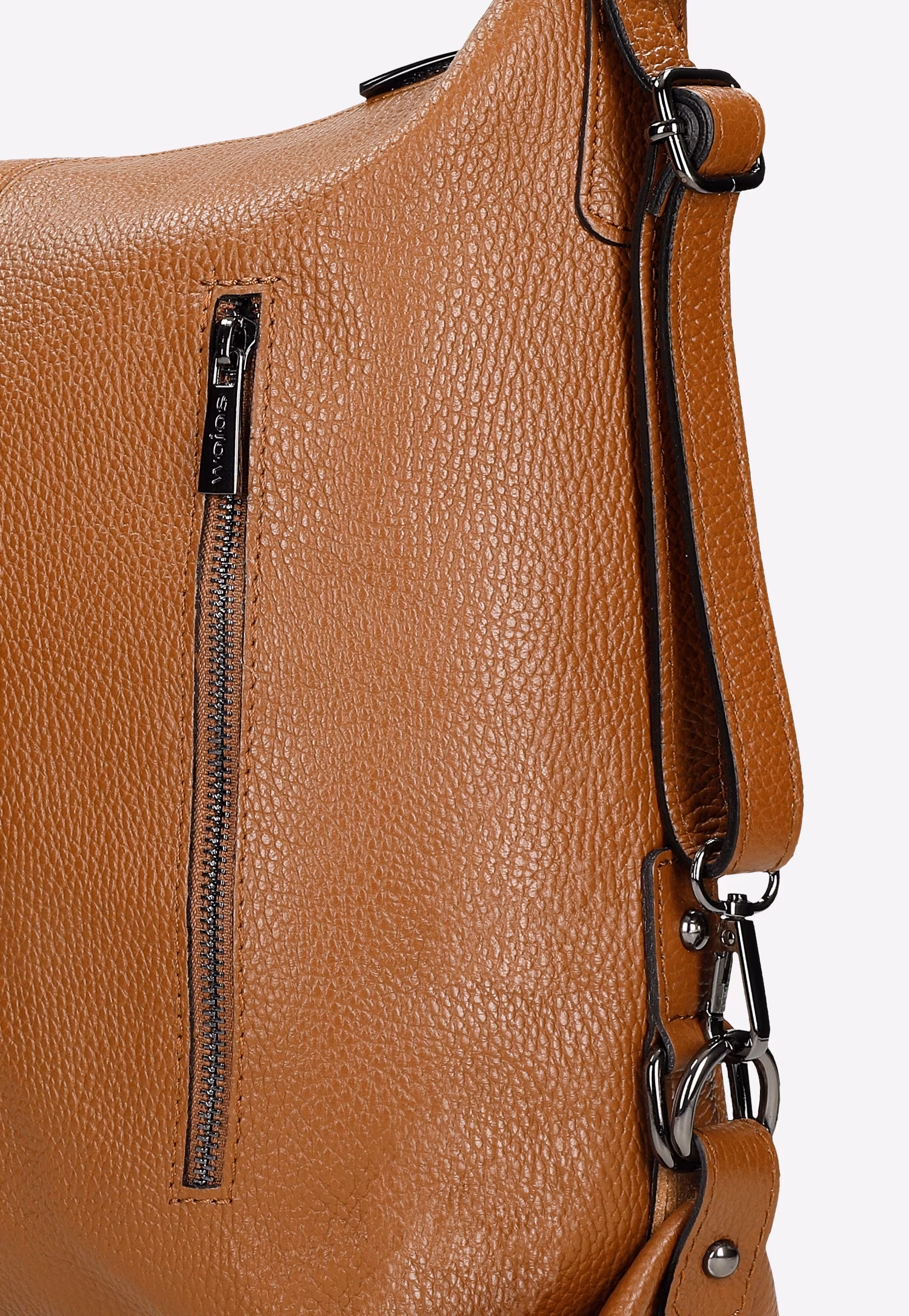 Beżowa skórzana torebka plecak 2w1