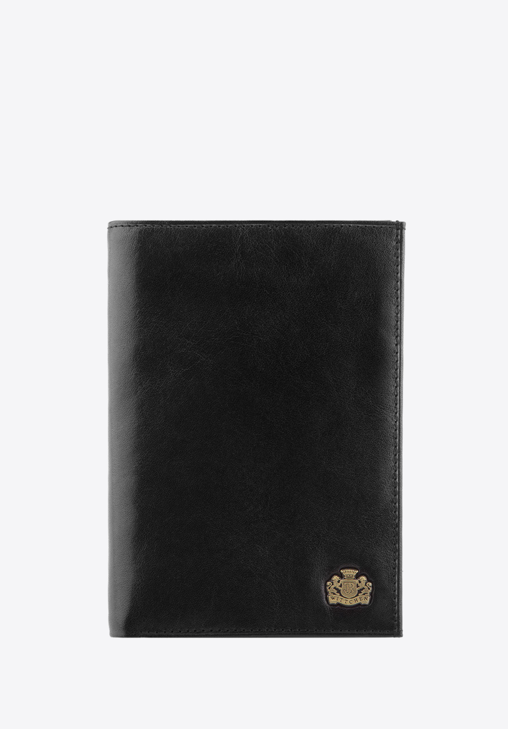 Męski portfel z połyskliwej skóry