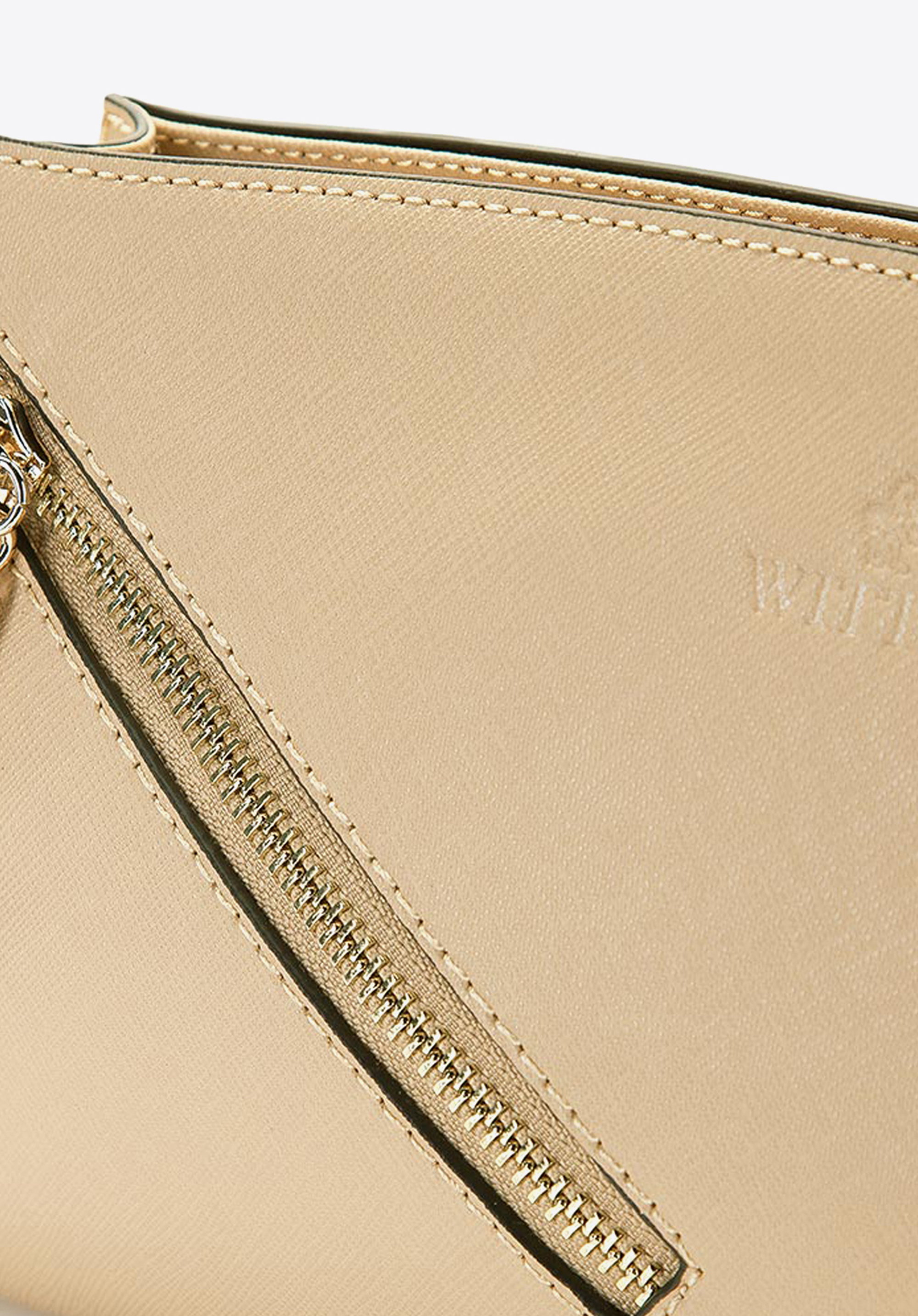 Kopertówka skórzana z ukośnymi suwakami