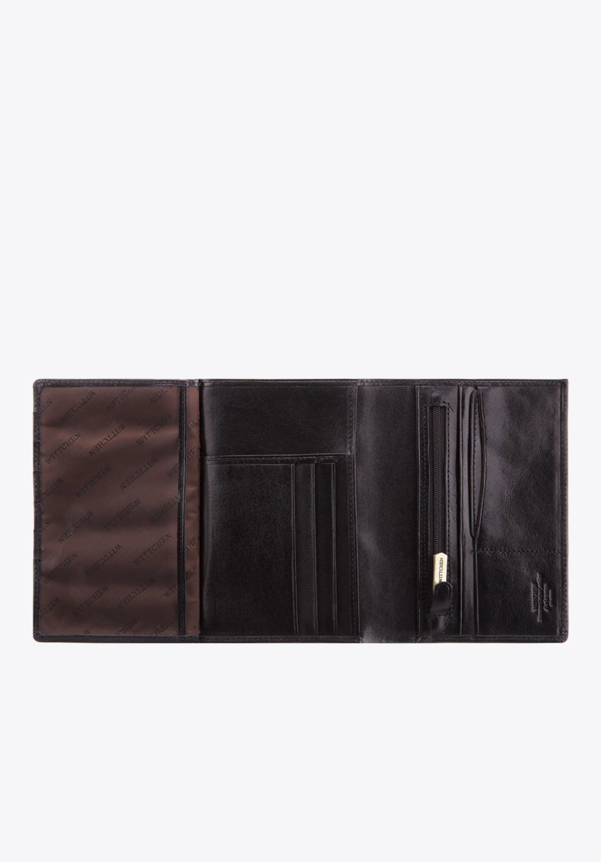 Męski portfel z połyskliwej skóry
