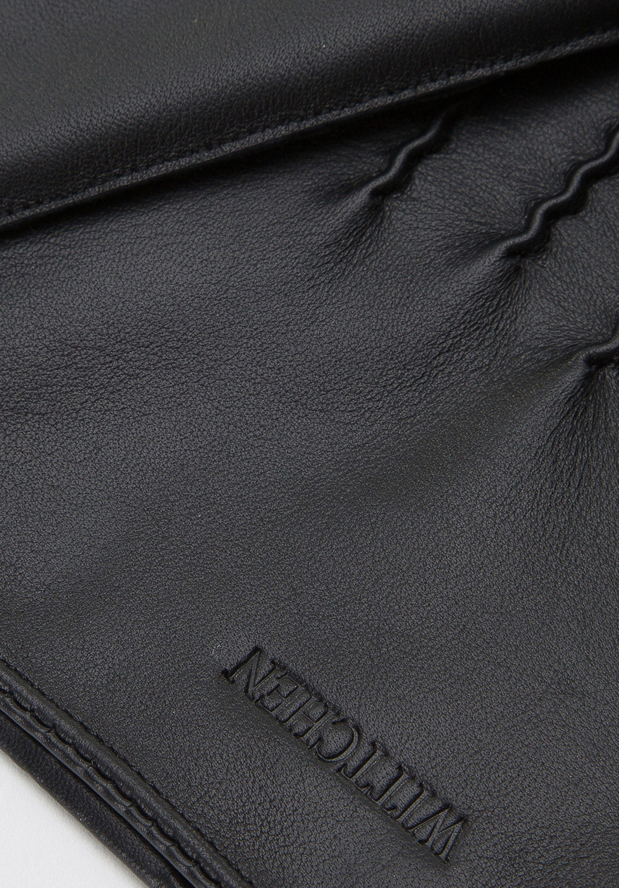 Męskie rękawiczki skórzane z marszczeniami