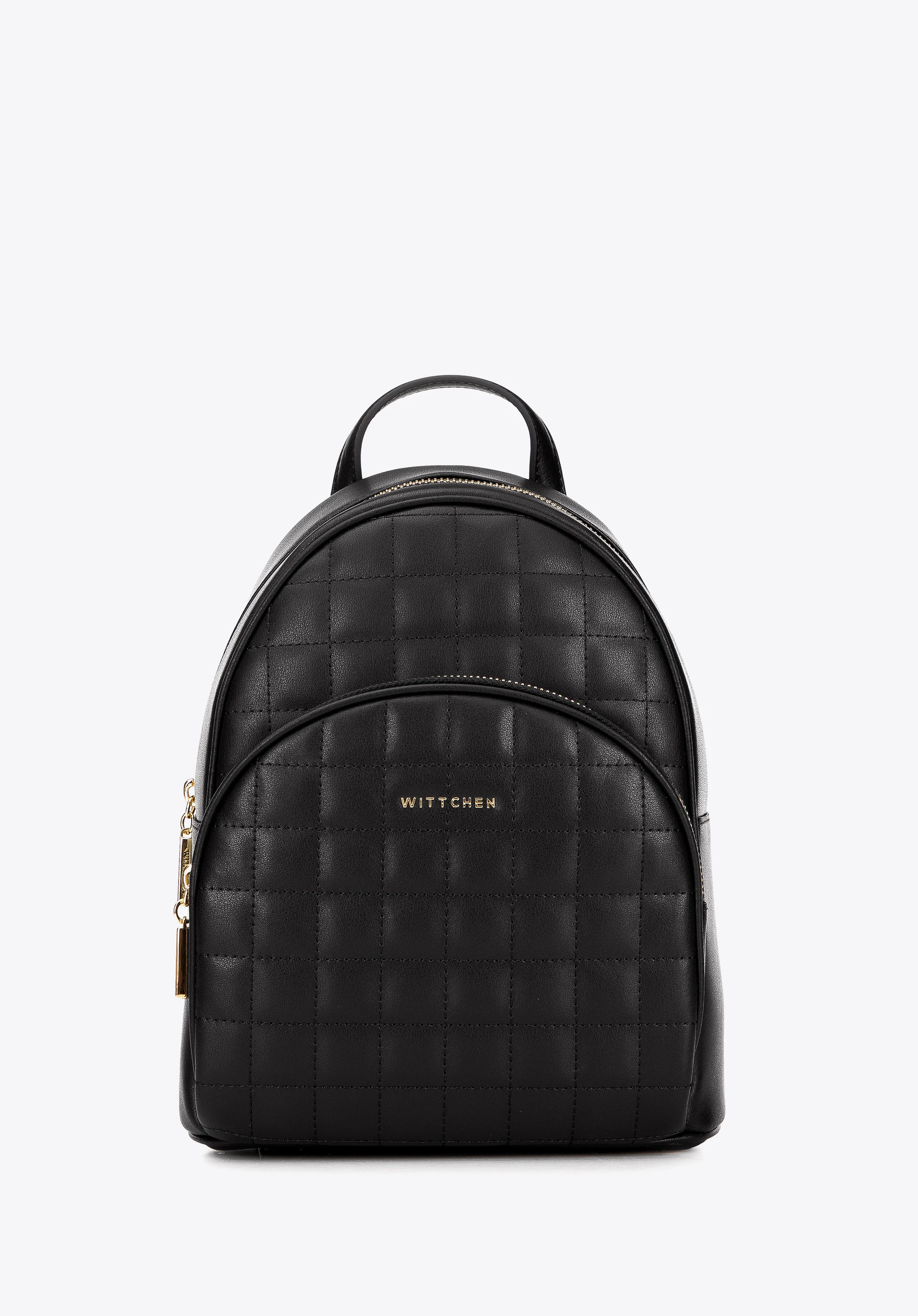 Damski plecak skórzany z pikowanym przodem mały