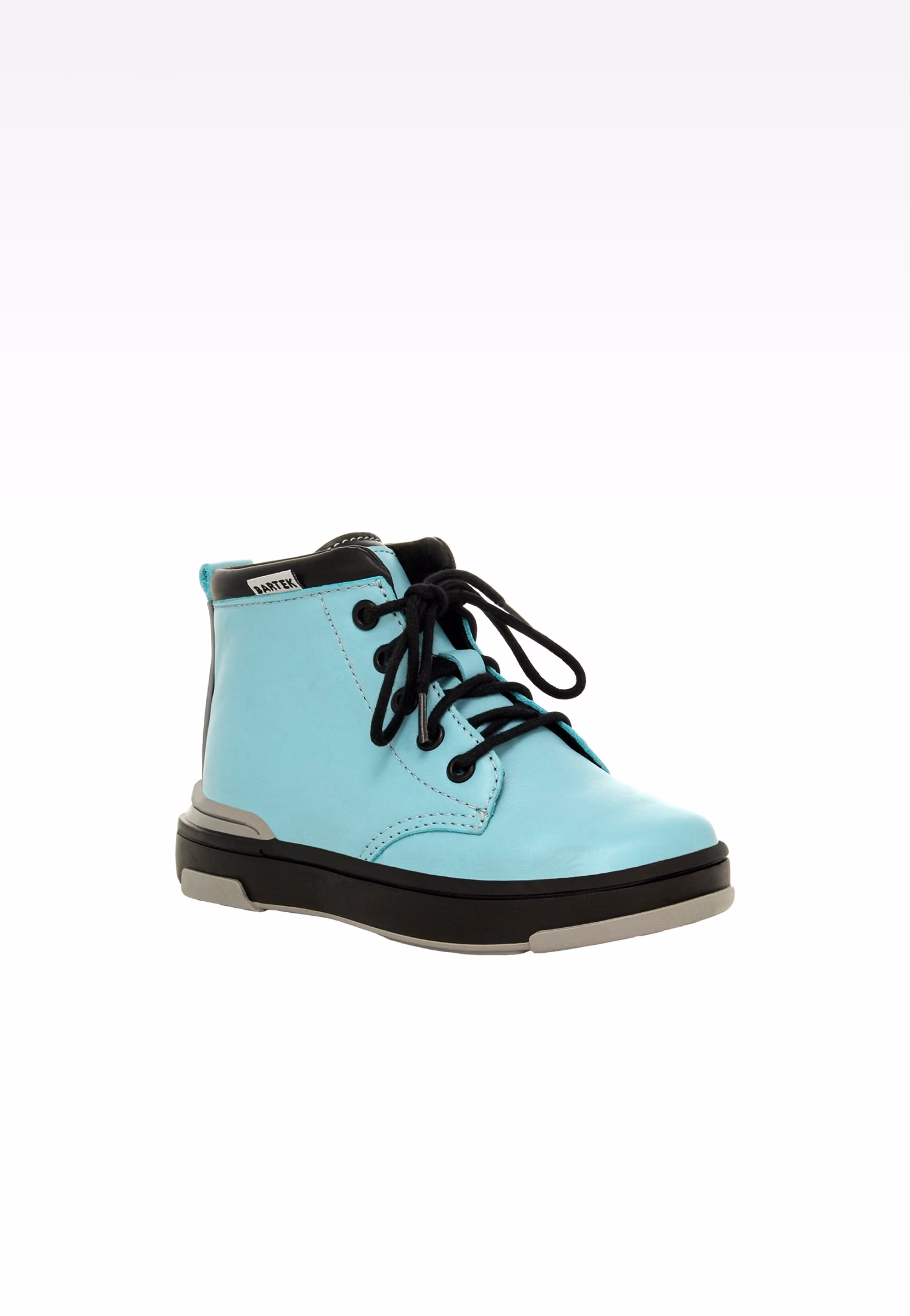 Błękitno-białe skórzane trampki BARTEK 1112104