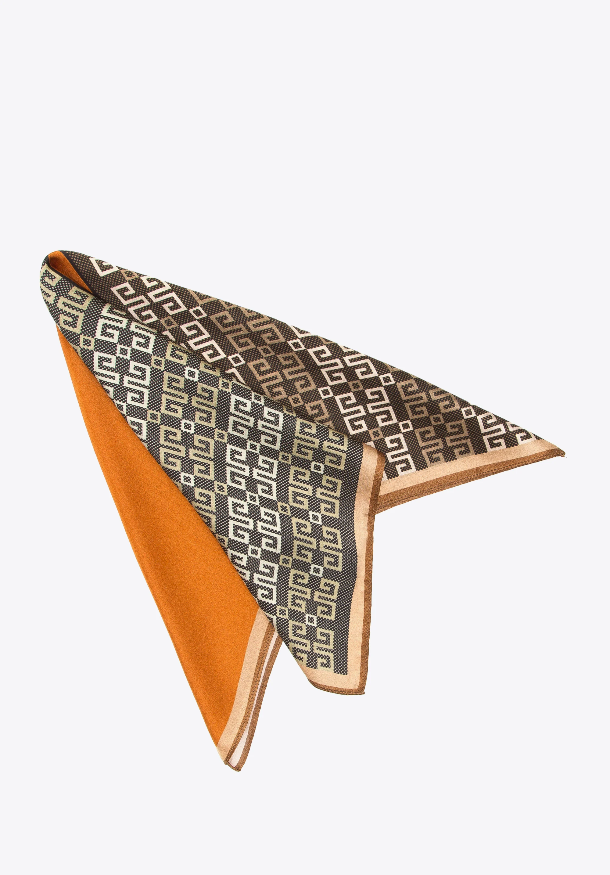 Damska apaszka jedwabna we wzory